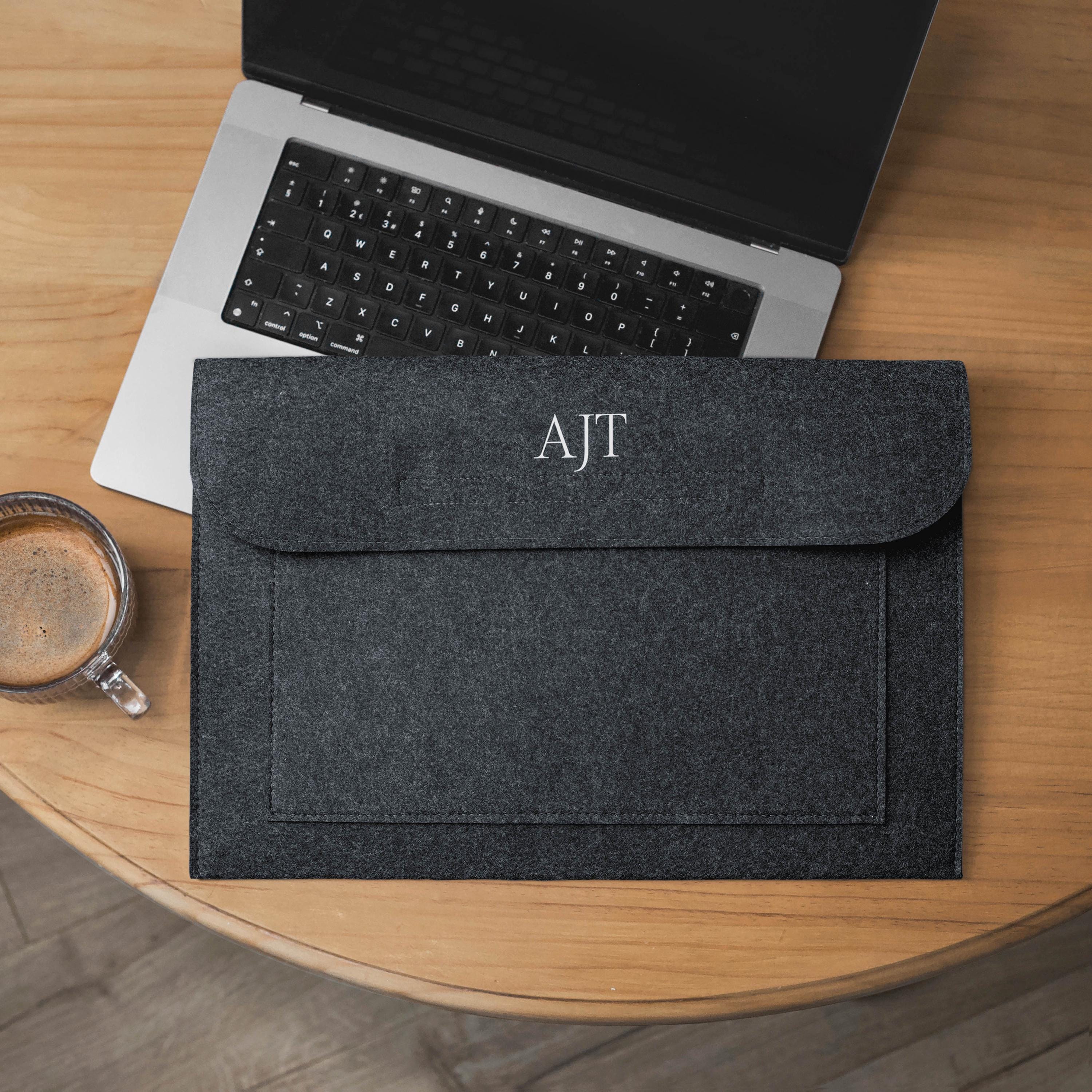 Personalised Monogram Felt Document Holder, Laptop Case, Paper Portfolio, A4 Document Organizer, Paper Document Case, A4 Paper Folder, Case