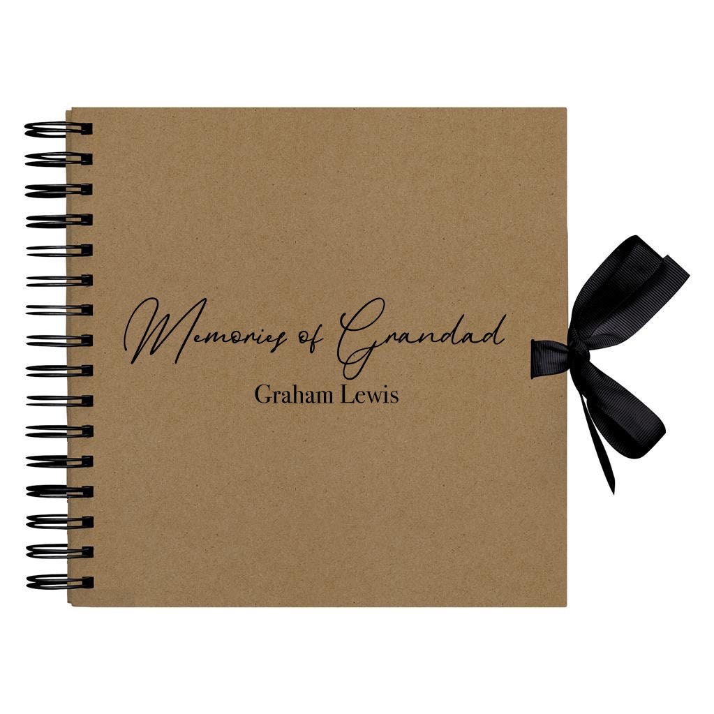 Personalised Name scrapbook, Scrapbook for grandad, memories of grandad, tribute to grandad, thoughtful gift, memory gifts