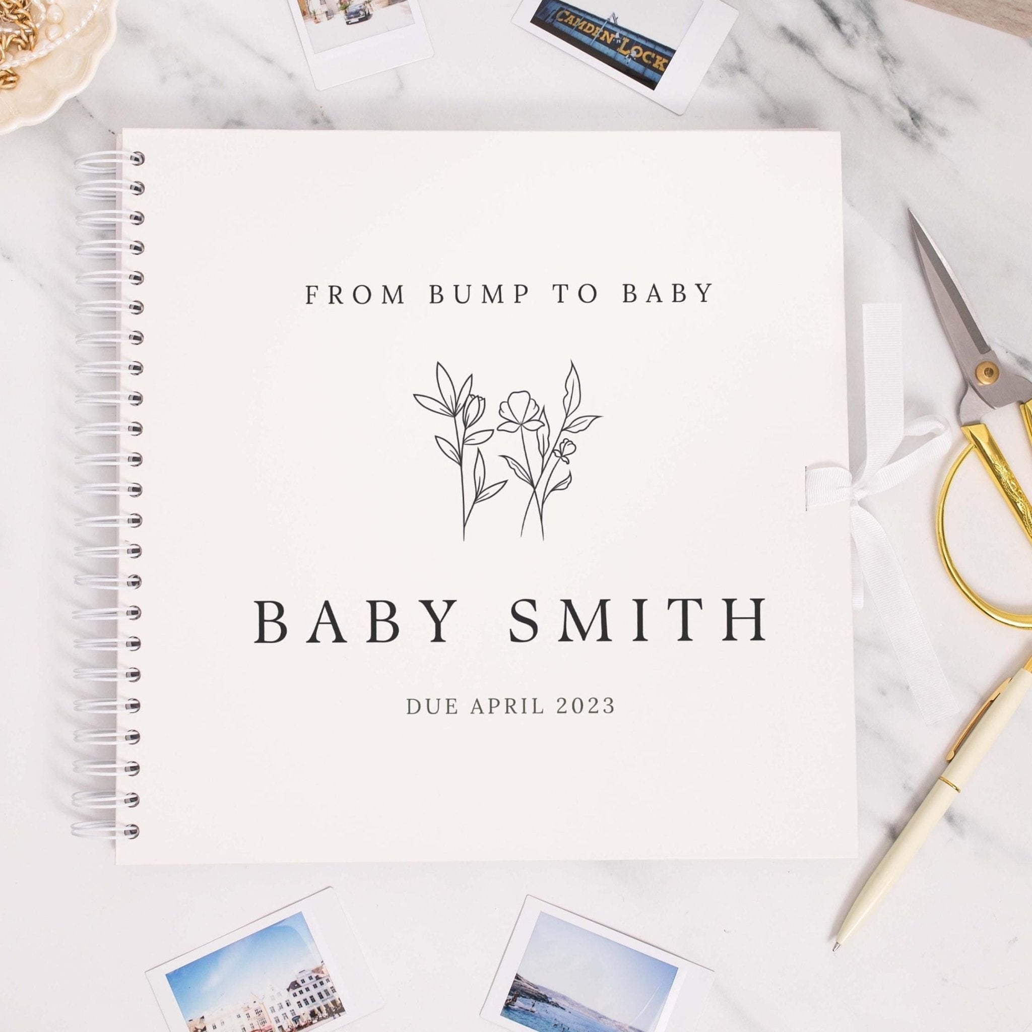 From bump to baby scrapbook, pregnancy scrapbook, pregnancy journal, new baby memory book, pregnancy planner, pregnancy album, new mum gift - Jessica Hollie Gifts
