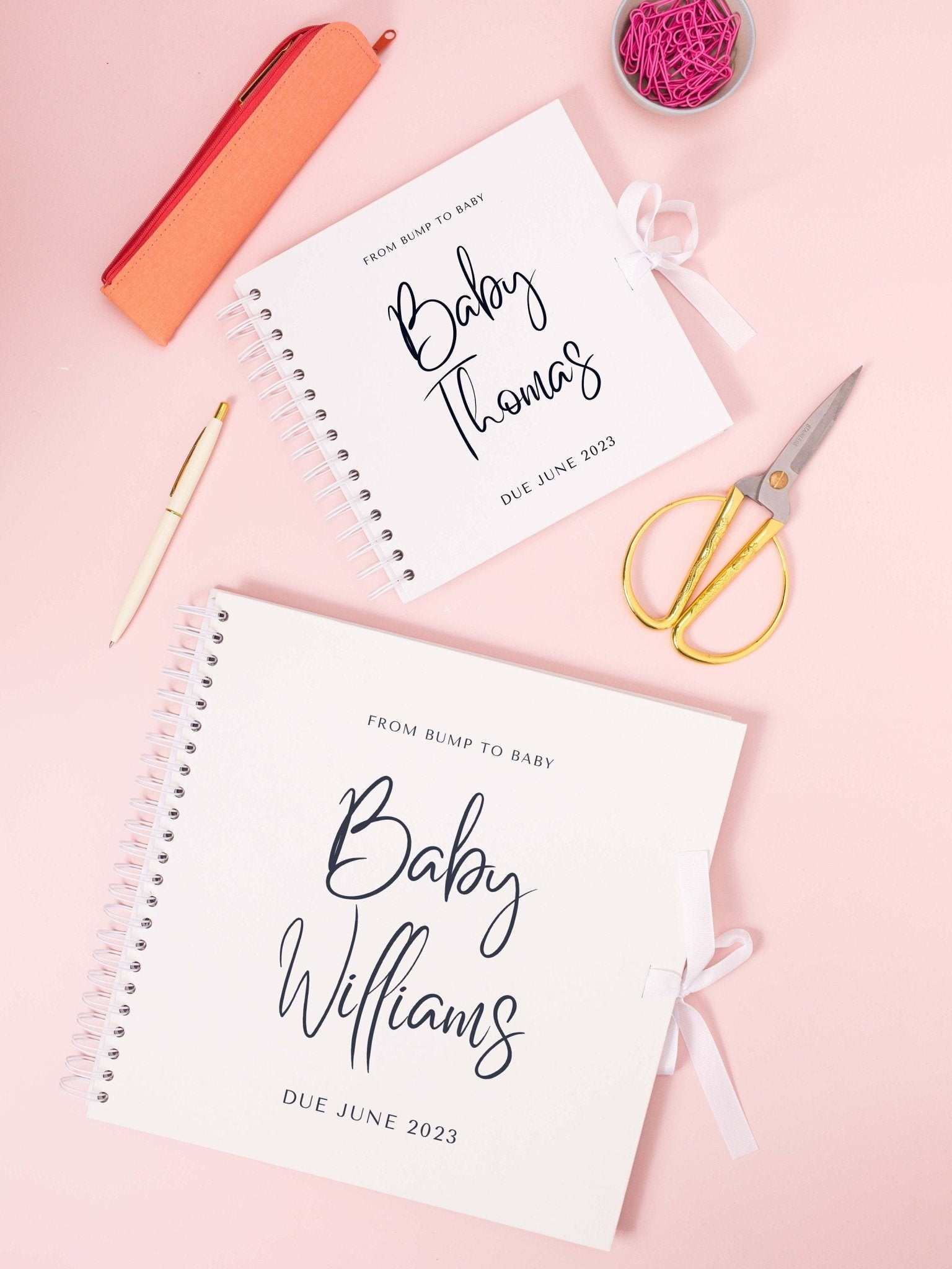From bump to baby scrapbook, pregnancy scrapbook, pregnancy journal, new baby memory book, pregnancy planner, pregnancy album, new mum gift - Jessica Hollie Gifts