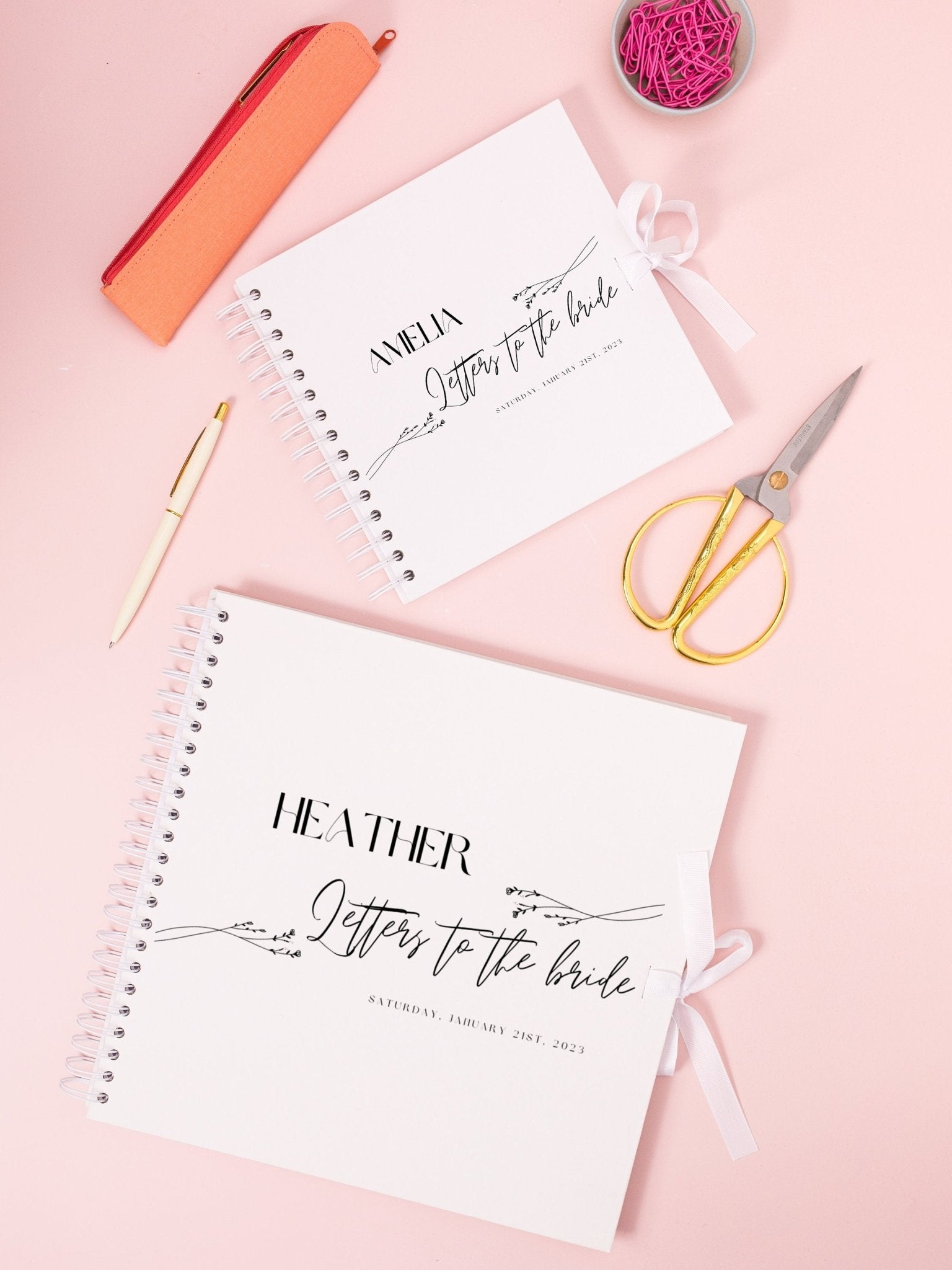 Letters to the Bride Book, Bridal Shower Scrapbook, Hen Party Scrapbook, Bride to be Book, Photo Guest Book, Personalised Bride To Be Gift - Jessica Hollie Gifts