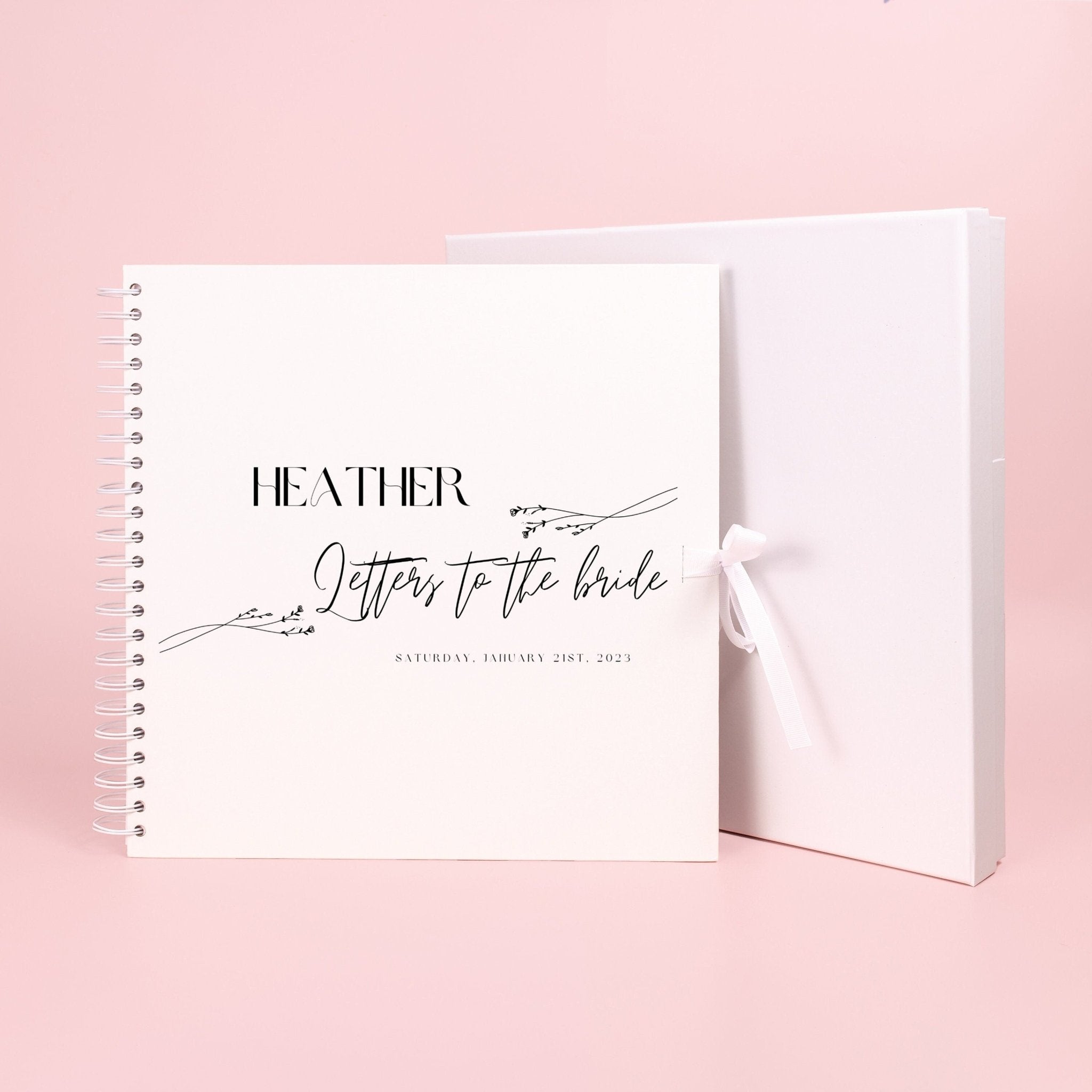 Letters to the Bride Book, Bridal Shower Scrapbook, Hen Party Scrapbook, Bride to be Book, Photo Guest Book, Personalised Bride To Be Gift - Jessica Hollie Gifts