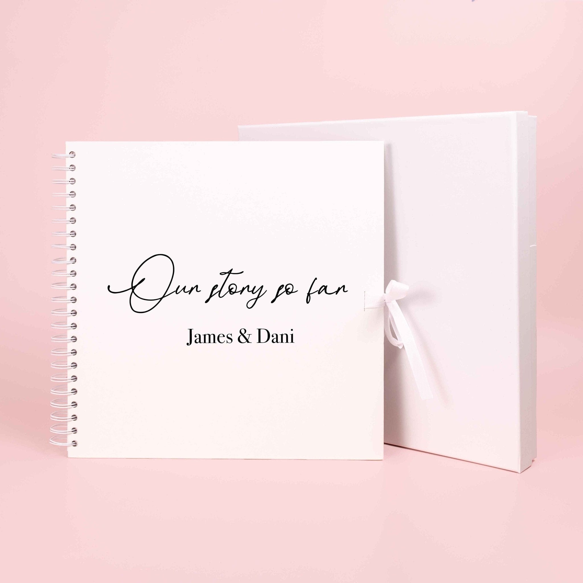 Our Story So Far personalised Scrapbook for couples, couples Memory Book, Gift for girlfriend, Valentine's Anniversary Album the story of us - Jessica Hollie Gifts