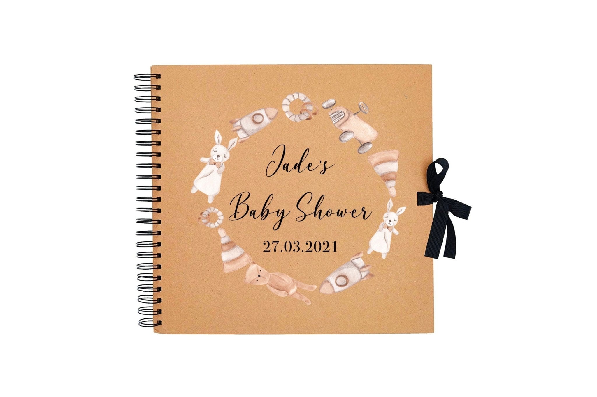 Personalised Baby Shower Scrapbook, New Baby Scrapbook, Baby Memory Book, New Baby Keepsake, New Parents Gift, First Year Baby Journal - Jessica Hollie Gifts