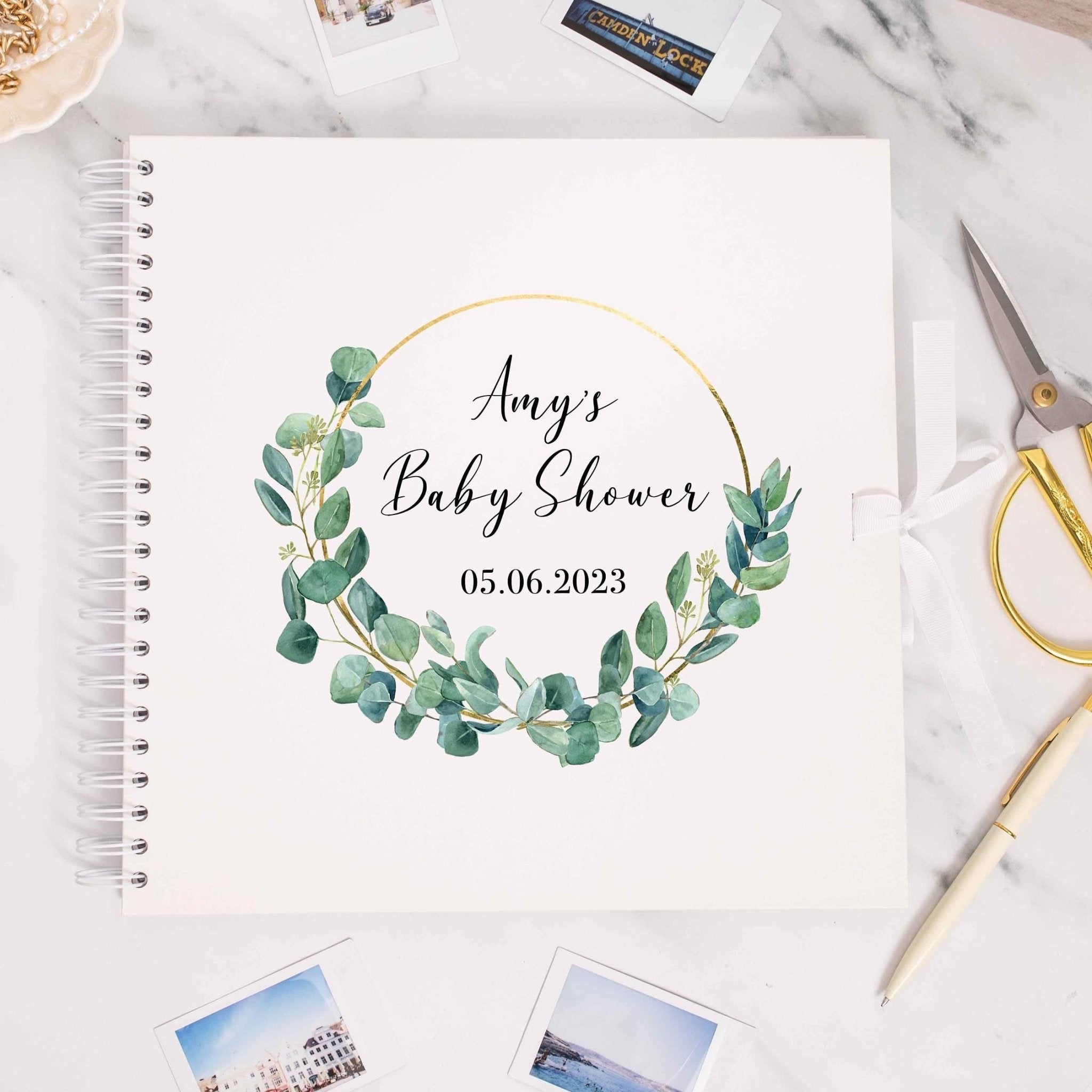 Personalised Baby Shower Scrapbook Photo album, new baby gift, baby shower, first baby, new mom, new mum, first time mum, pregnancy gift - Jessica Hollie Gifts