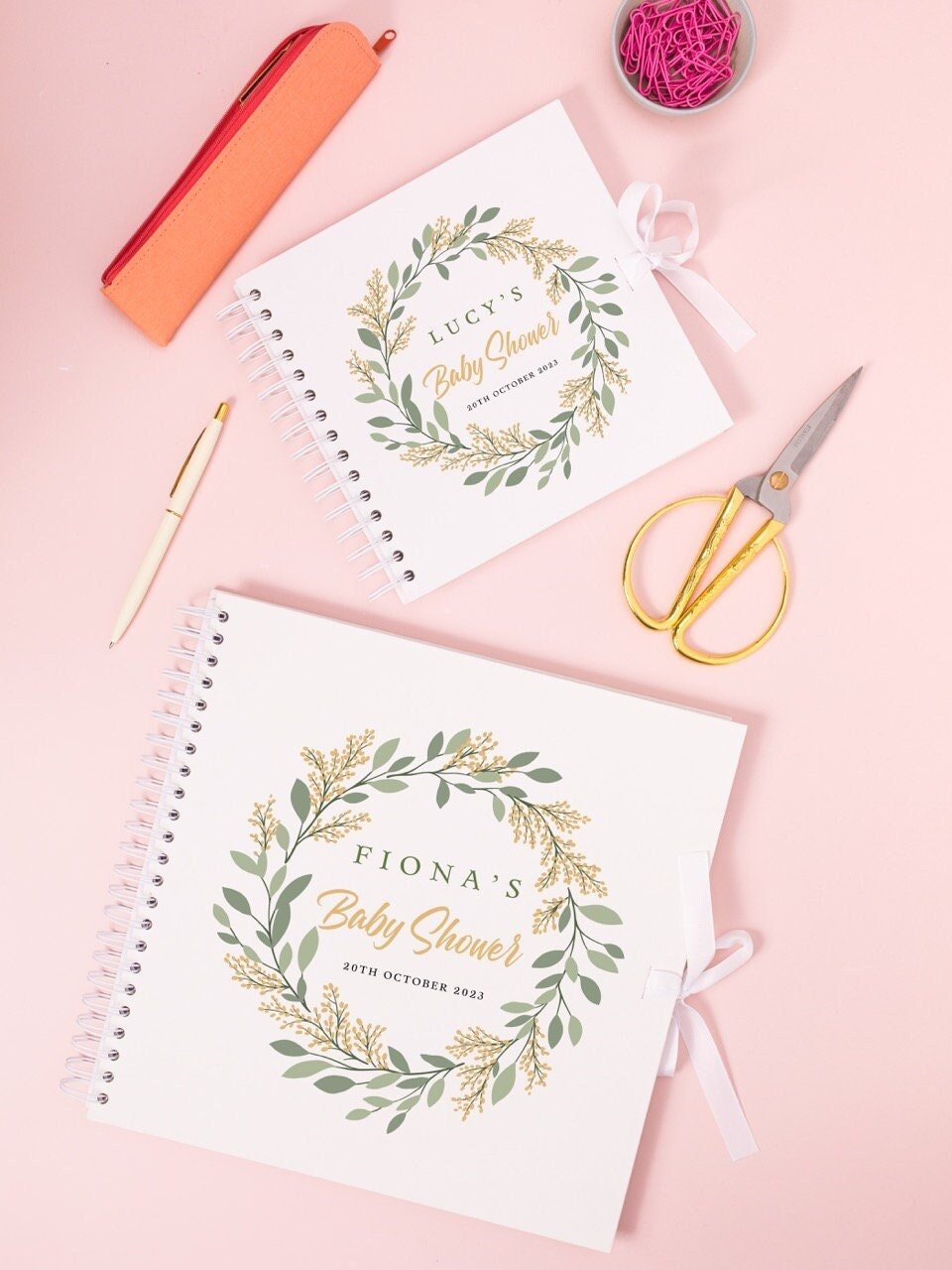 Personalised Baby Shower Scrapbook, Photo Book for Baby Shower, Baby Shower Activity, Gift for baby shower, baby in bloom, Keepsake Book - Jessica Hollie Gifts