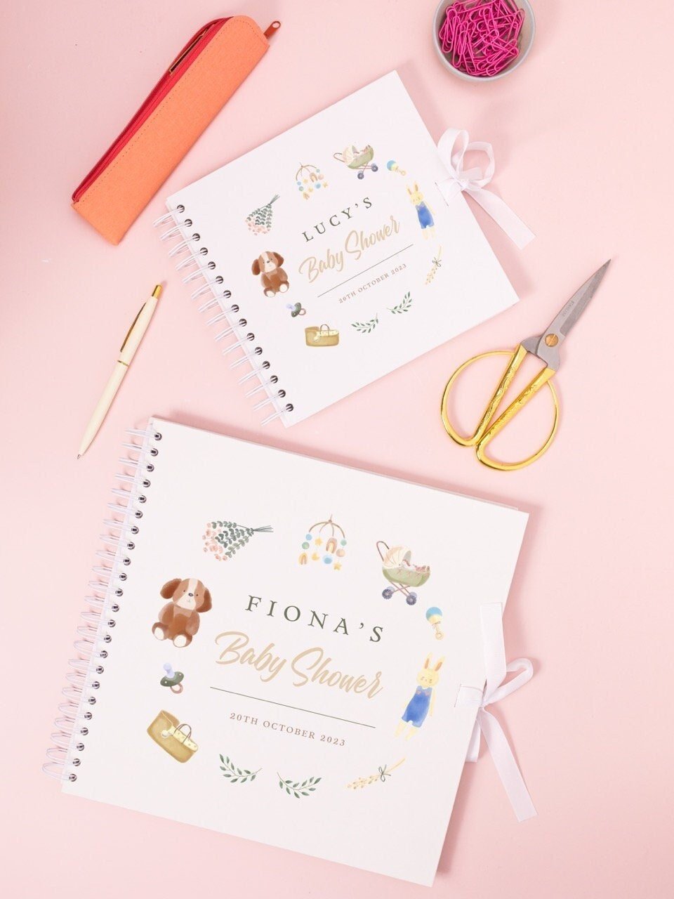 Personalised Baby Shower Scrapbook, Photo Book for Baby Shower, Baby Shower Activity, Gift for baby shower, baby in bloom, Keepsake Book - Jessica Hollie Gifts