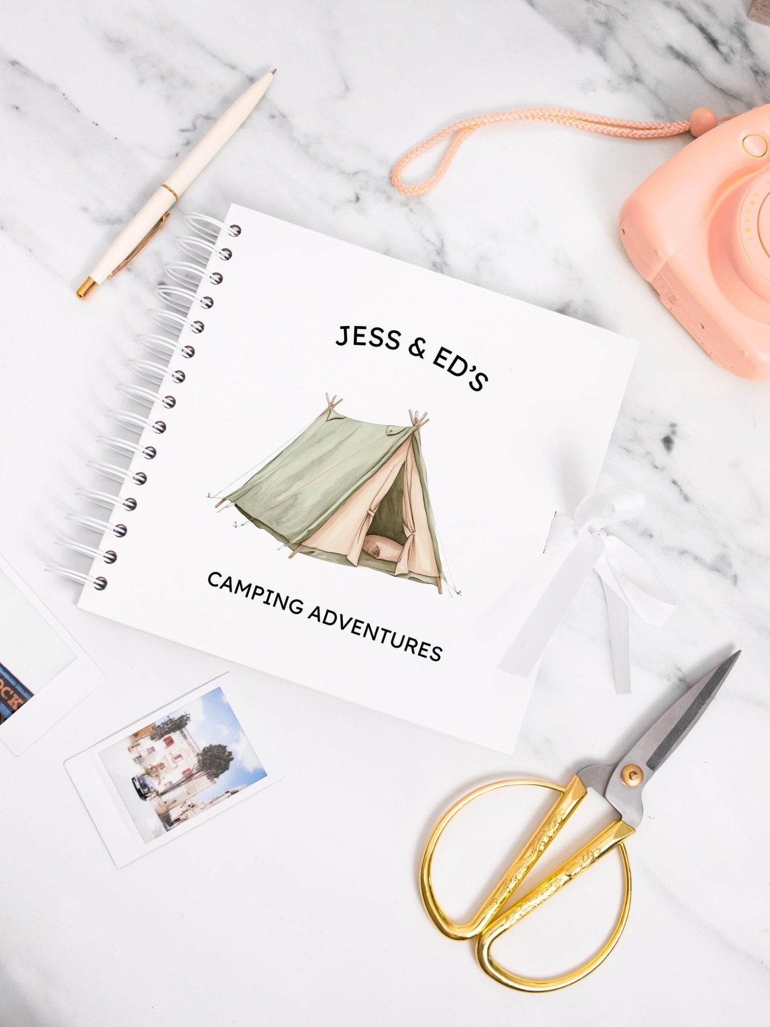 Personalised Camping Travel Journal Scrapbook, Adventure Journal, Travel Gift, Camping Gifts, Campervan Scrapbook, Travel Journal Book - Jessica Hollie Gifts