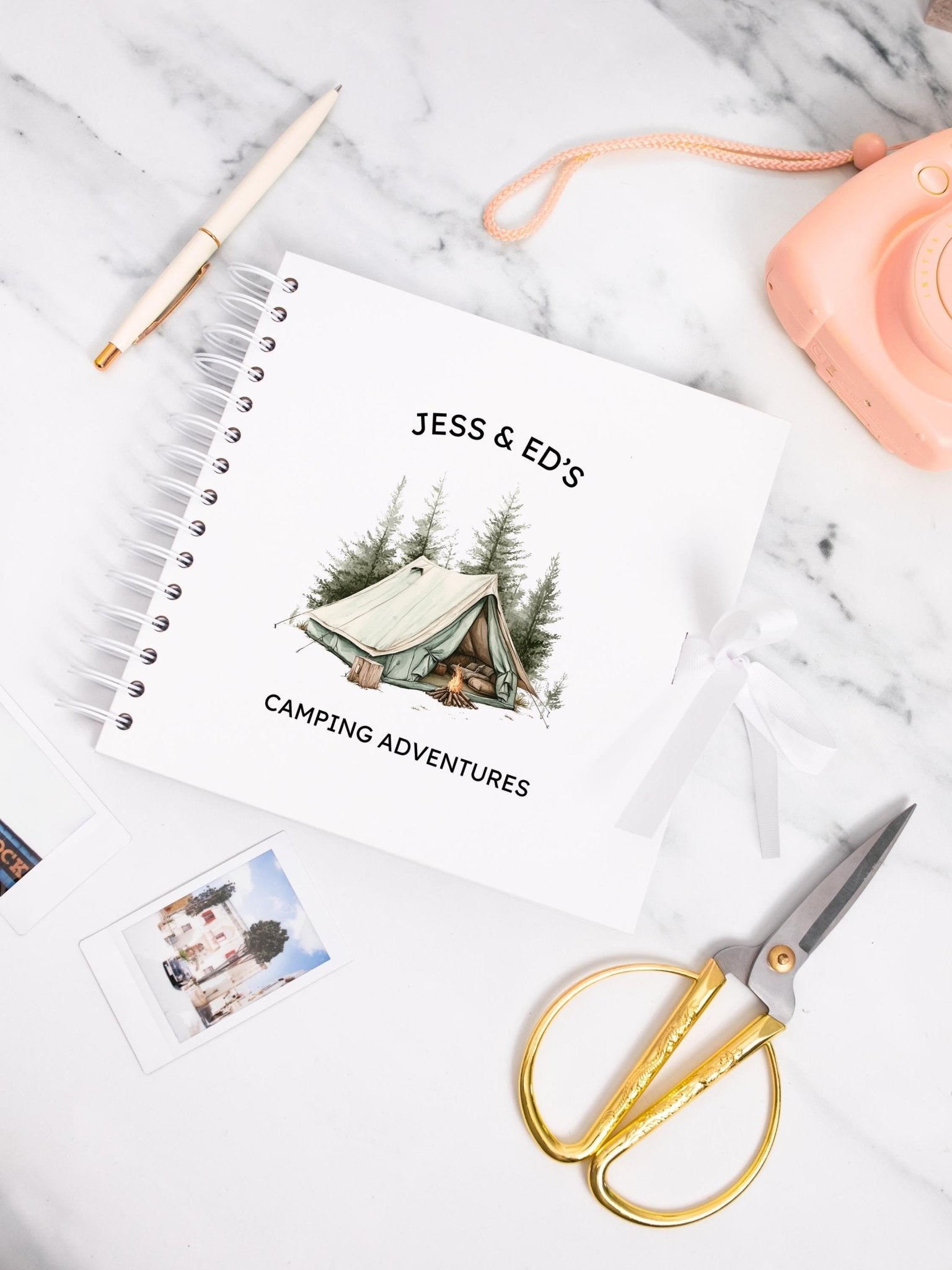 Personalised Camping Travel Journal Scrapbook, Adventure Journal, Travel Gift, Camping Gifts, Campervan Scrapbook, Travel Journal Book - Jessica Hollie Gifts