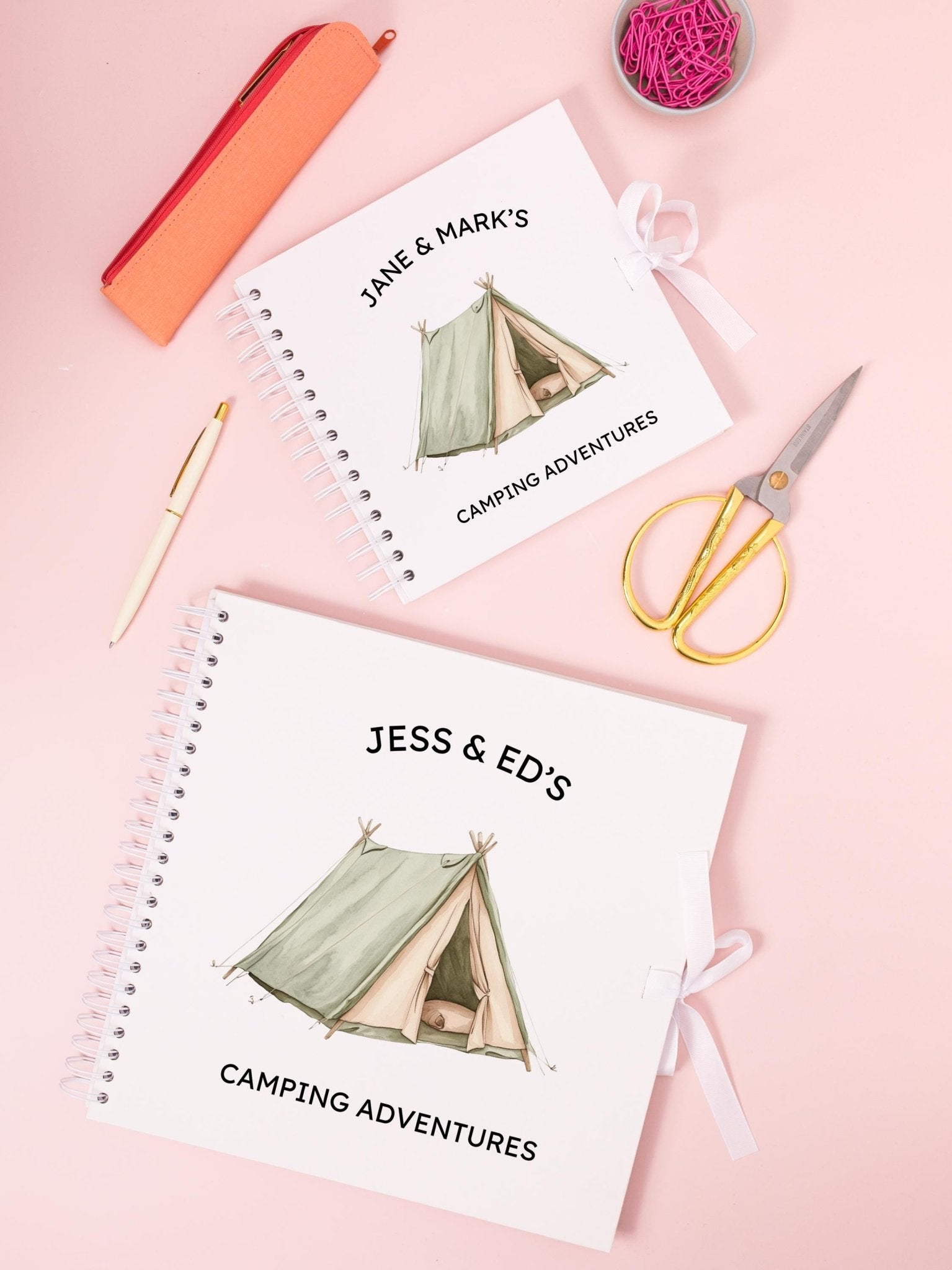 Personalised Camping Travel Journal Scrapbook, Adventure Journal, Travel Gift, Camping Gifts, Campervan Scrapbook, Travel Journal Book - Jessica Hollie Gifts
