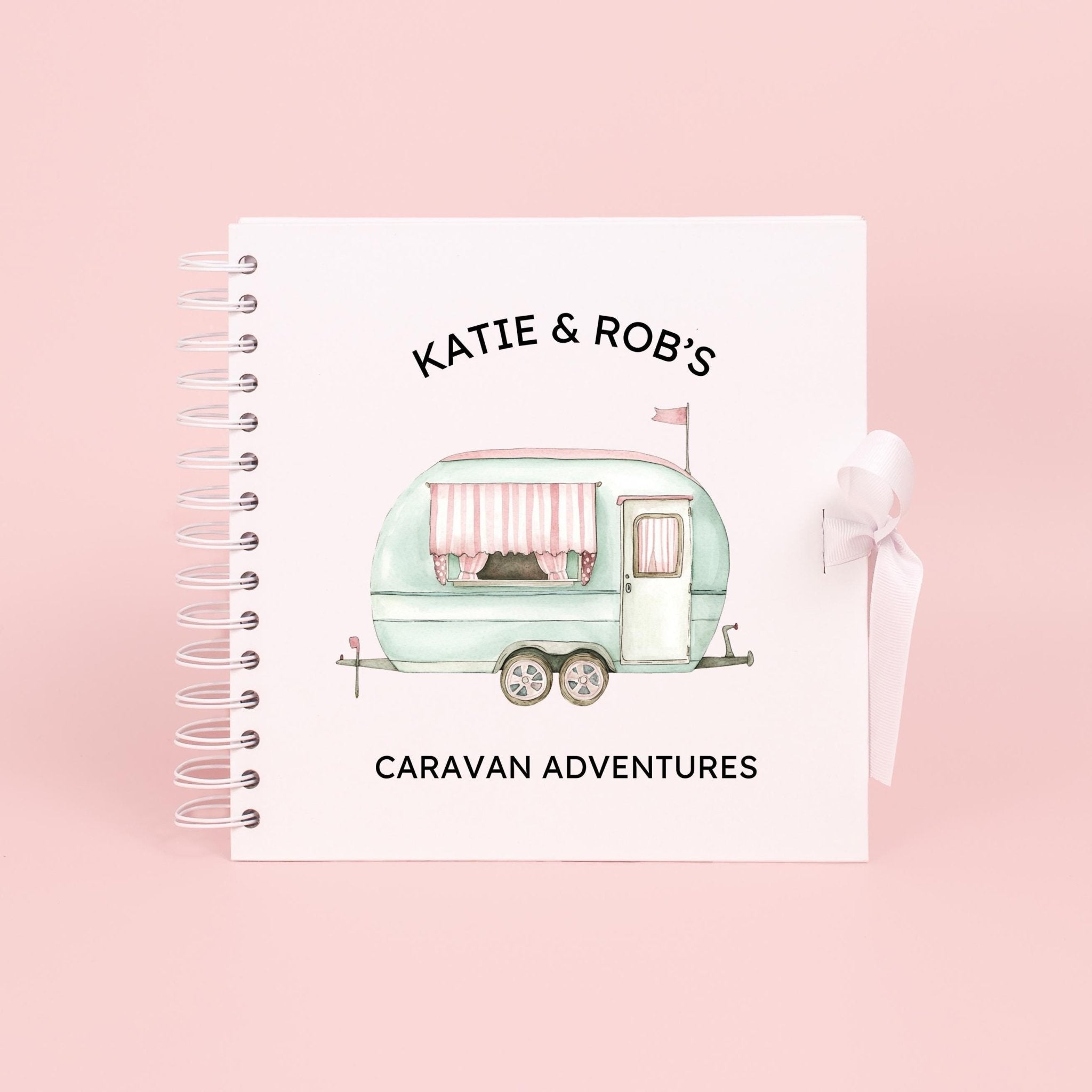 Personalised Caravan Travel Journal Scrapbook, Adventure Journal, Travel Gift, Campervan Gifts, Campervan Scrapbook, Travel Journal Book - Jessica Hollie Gifts