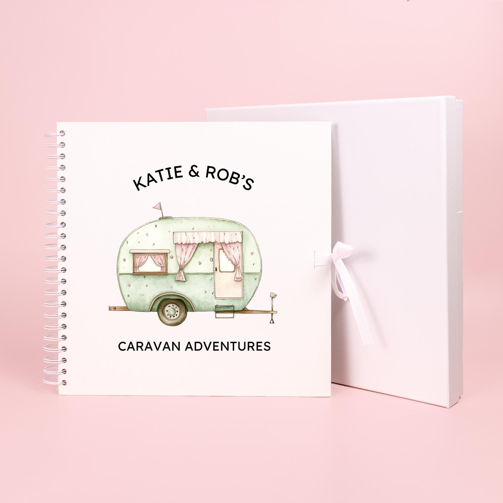 Personalised Caravan Travel Journal Scrapbook, Adventure Journal, Travel Gift, Campervan Gifts, Campervan Scrapbook, Travel Journal Book - Jessica Hollie Gifts