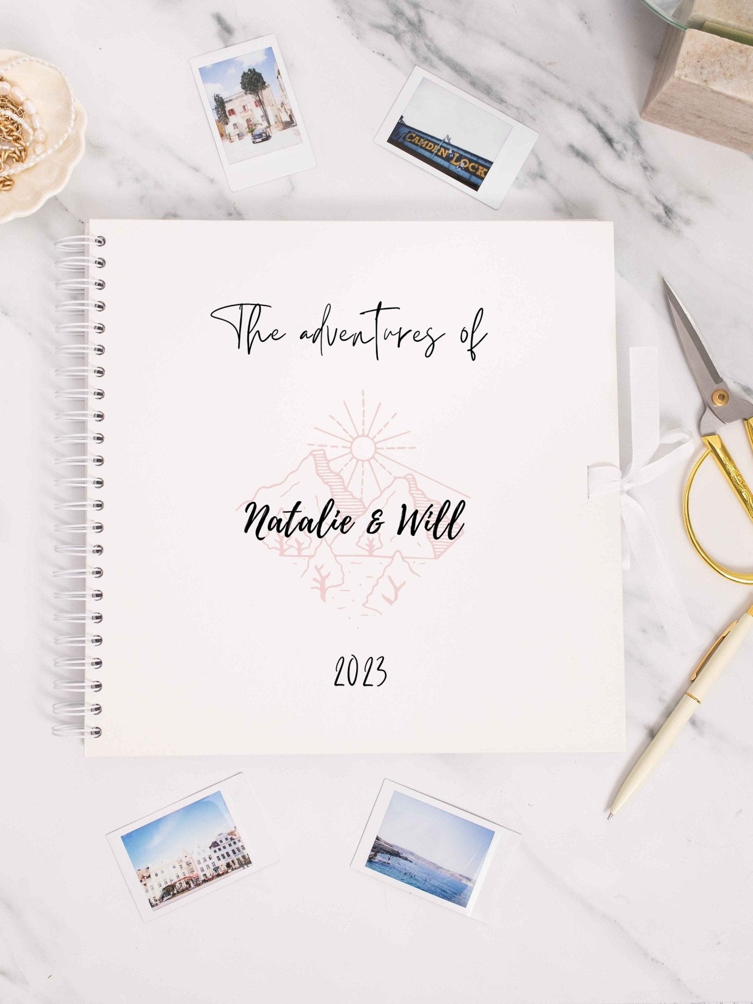 Personalised Couples Travel Scrapbook, Couples Memory Book, Valentines, Adventure Book, Anniversary Photo Album, Couples Scrapbook,Scrapbook - Jessica Hollie Gifts