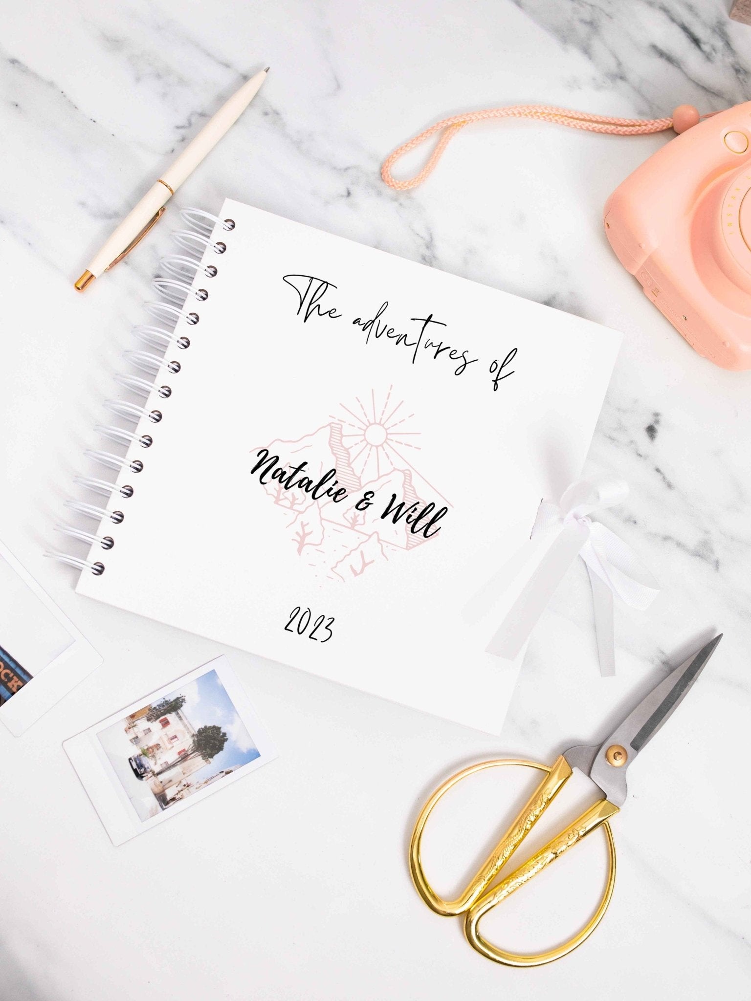 Personalised Couples Travel Scrapbook, Couples Memory Book, Valentines, Adventure Book, Anniversary Photo Album, Couples Scrapbook,Scrapbook - Jessica Hollie Gifts