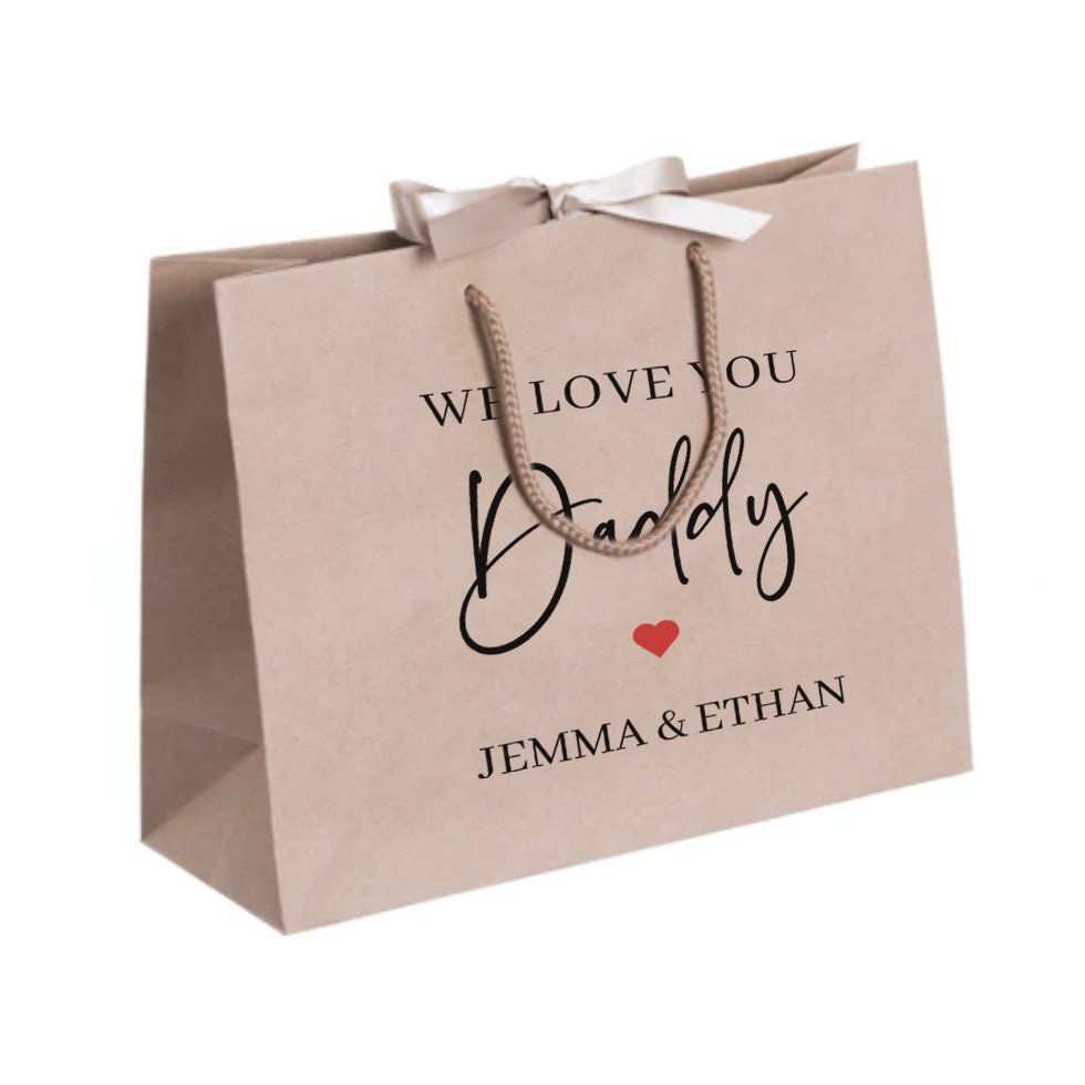 Personalised Fathers Day Gift Bag - We love you daddy - Jessica Hollie Gifts