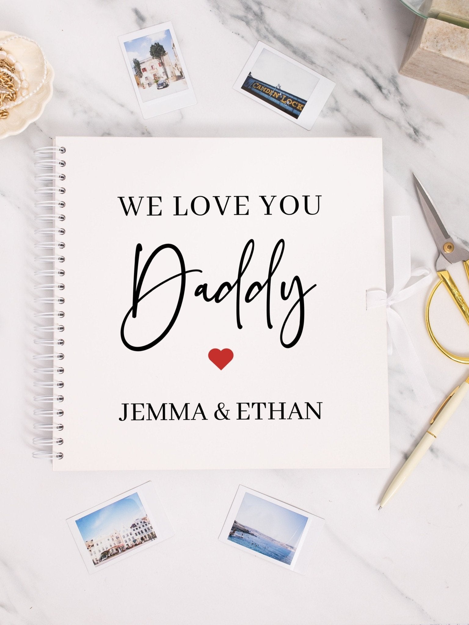 Personalised fathers day gift, scrapbook for dad, memory book, fathers day scrapbook, childrens memory book, gift for dad, scrapbook album - Jessica Hollie Gifts