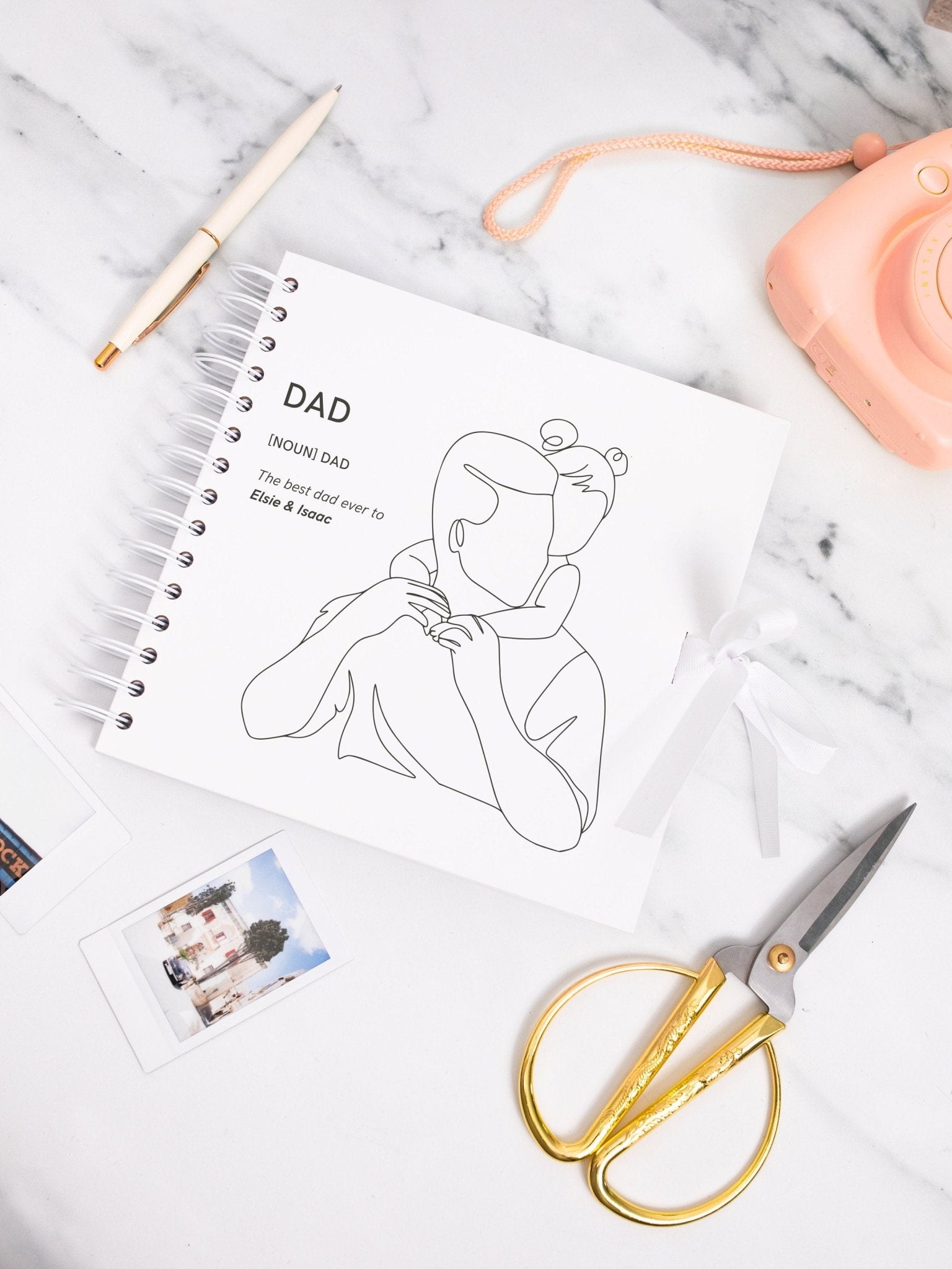 Personalised fathers day gift, scrapbook for dad, memory book, fathers day scrapbook, childrens memory book, gift for dad, scrapbook album - Jessica Hollie Gifts