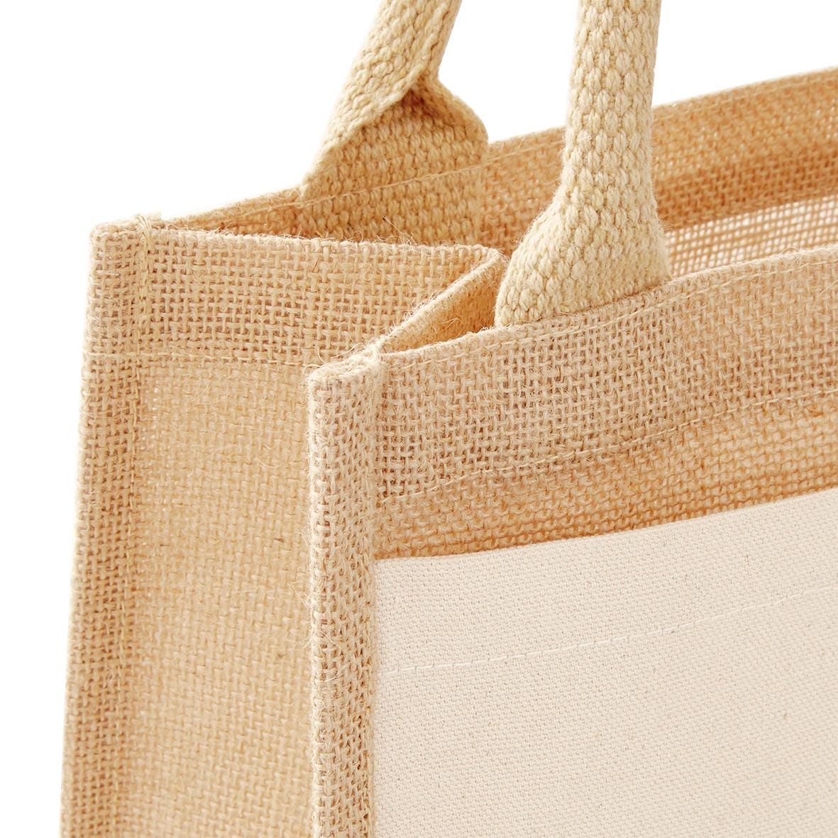 Personalised Jute Lunch Bag with Name & Heart, Personalised Work Bag, Eco Friendly Office Bag, Teacher Bag, Tote Bag, Shopper Bag, Woman Bag - Jessica Hollie Gifts