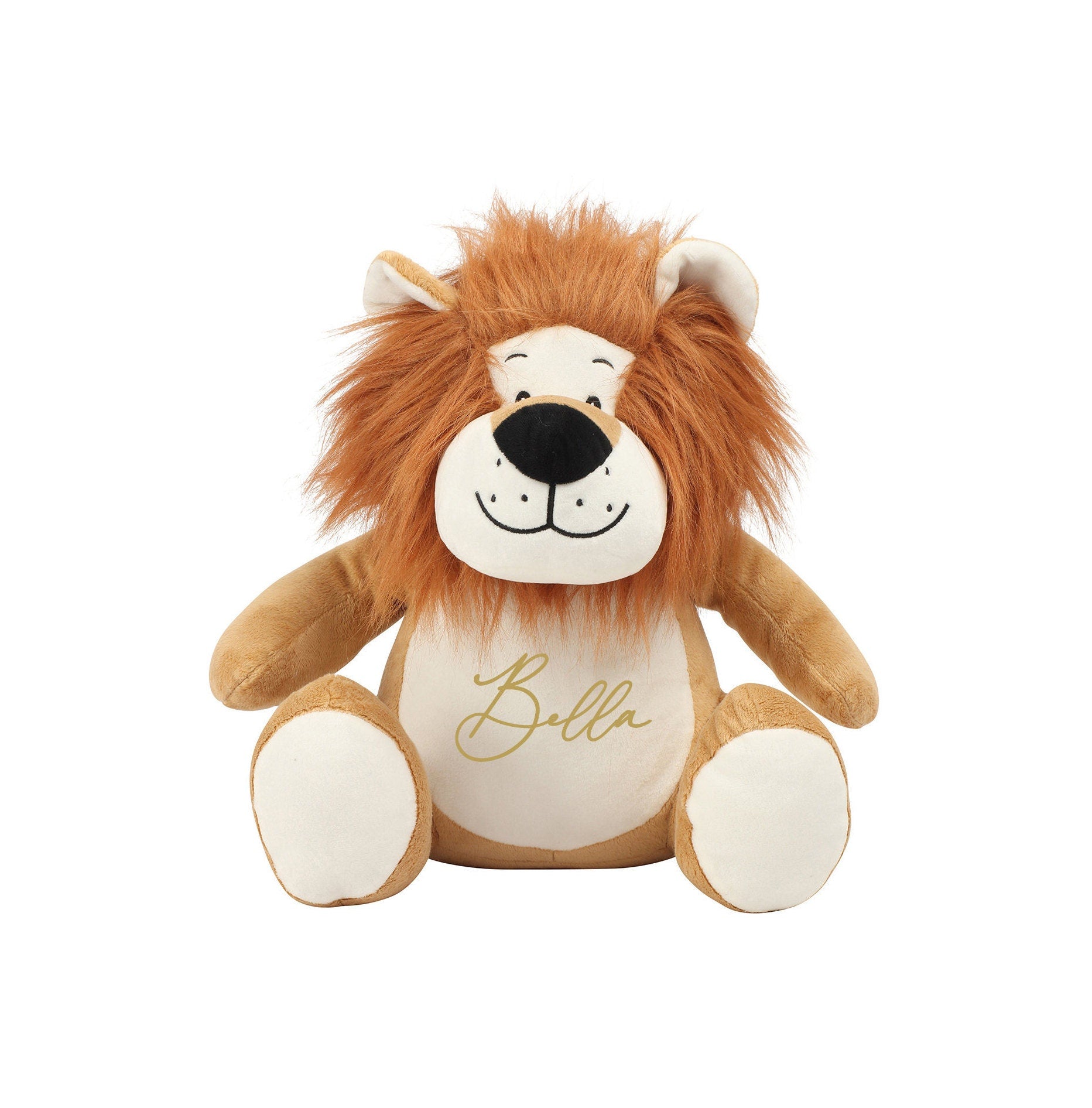 Personalised Lion, New Baby Gift, Customised Plush Soft Toy, Your Name Teddy, Cuddly Toy, Girls and Boys Teddy Baby Shower Gift - Jessica Hollie Gifts