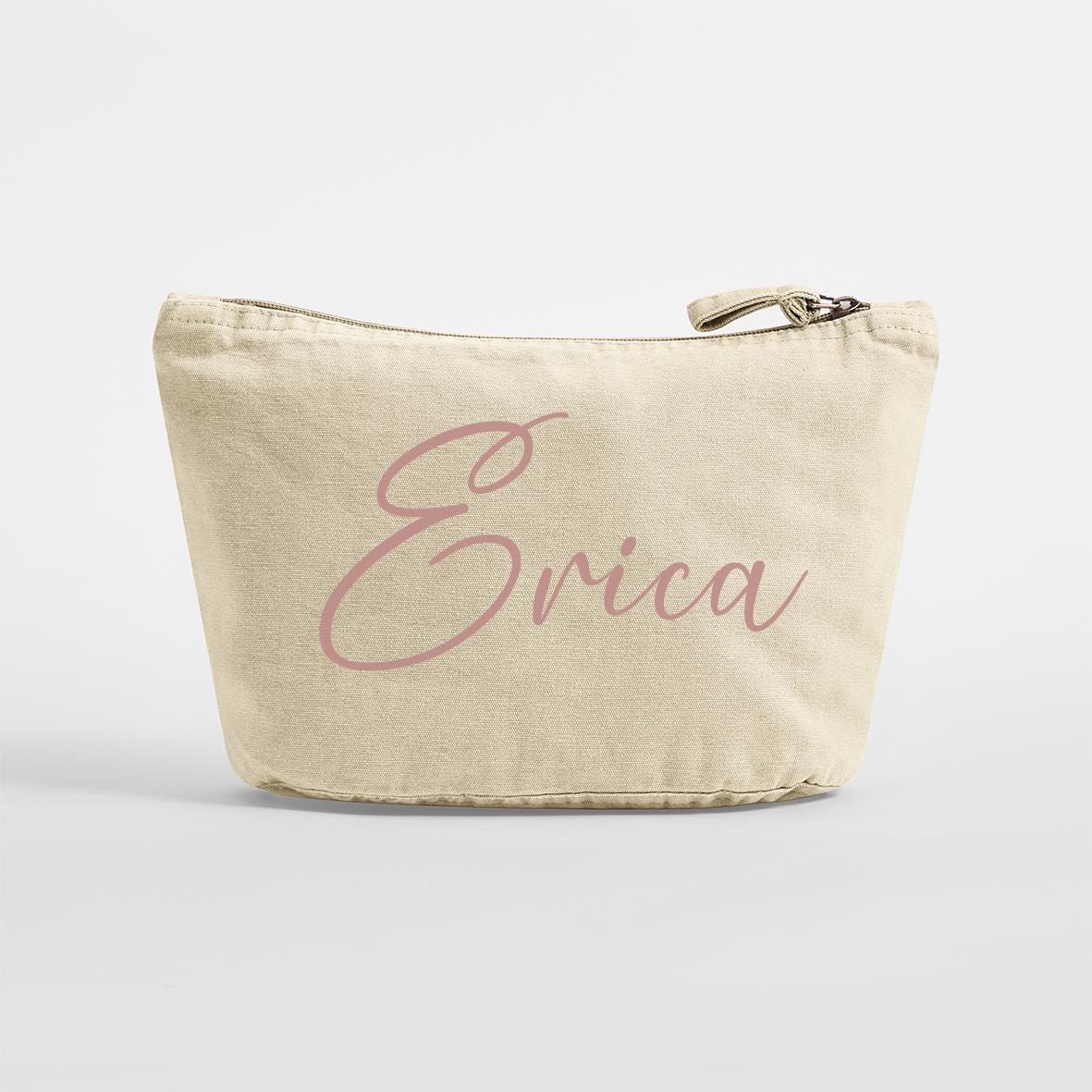 Personalised Makeup Bag – 100% Cotton Travel and Beauty Pouch - Jessica Hollie Gifts