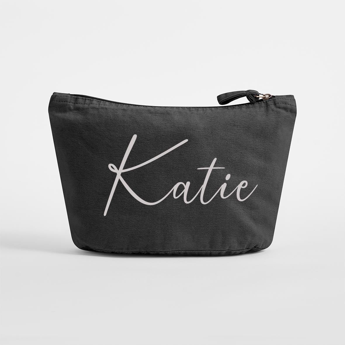 Personalised Makeup Bag – 100% Cotton Travel and Beauty Pouch - Jessica Hollie Gifts