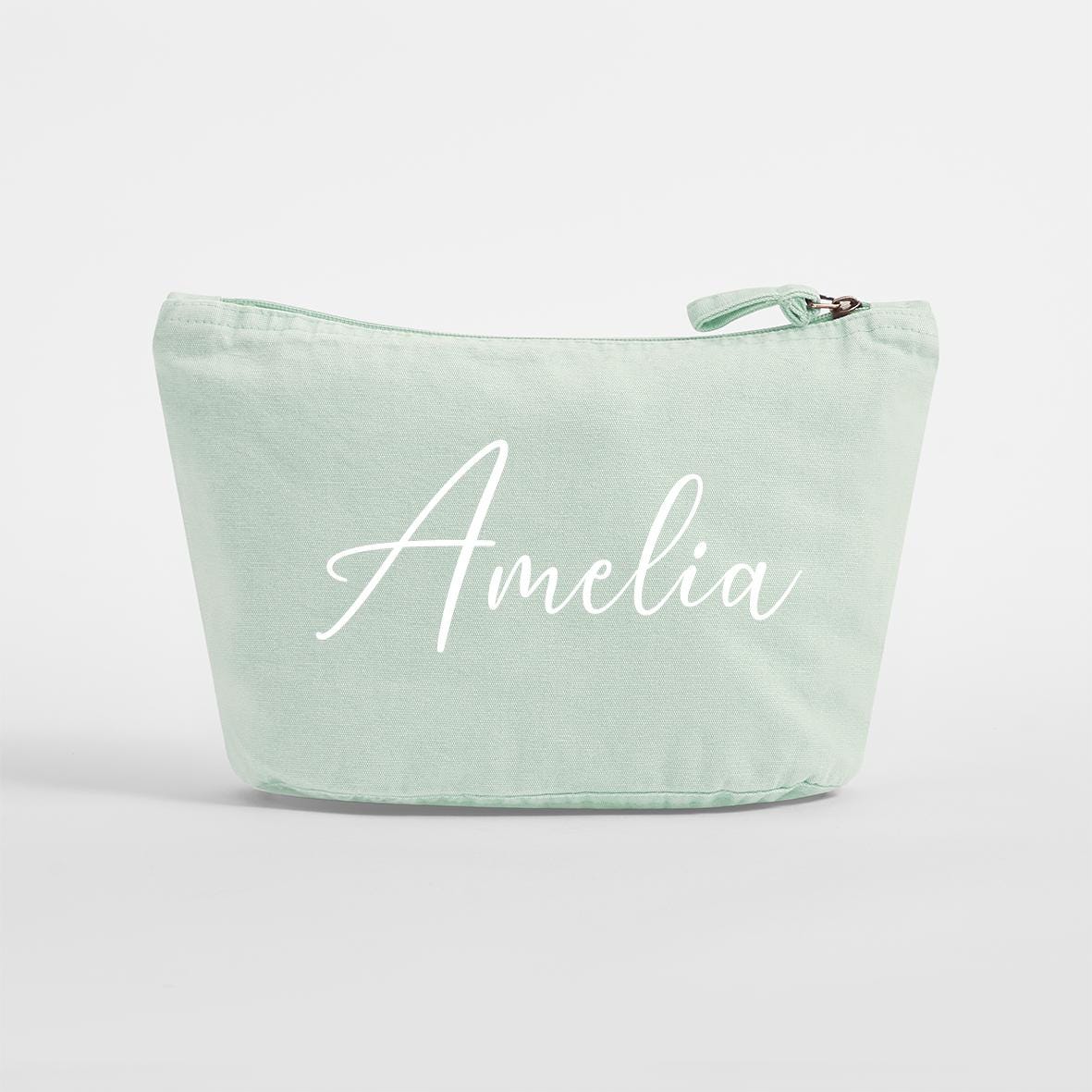 Personalised Makeup Bag – 100% Cotton Travel and Beauty Pouch - Jessica Hollie Gifts
