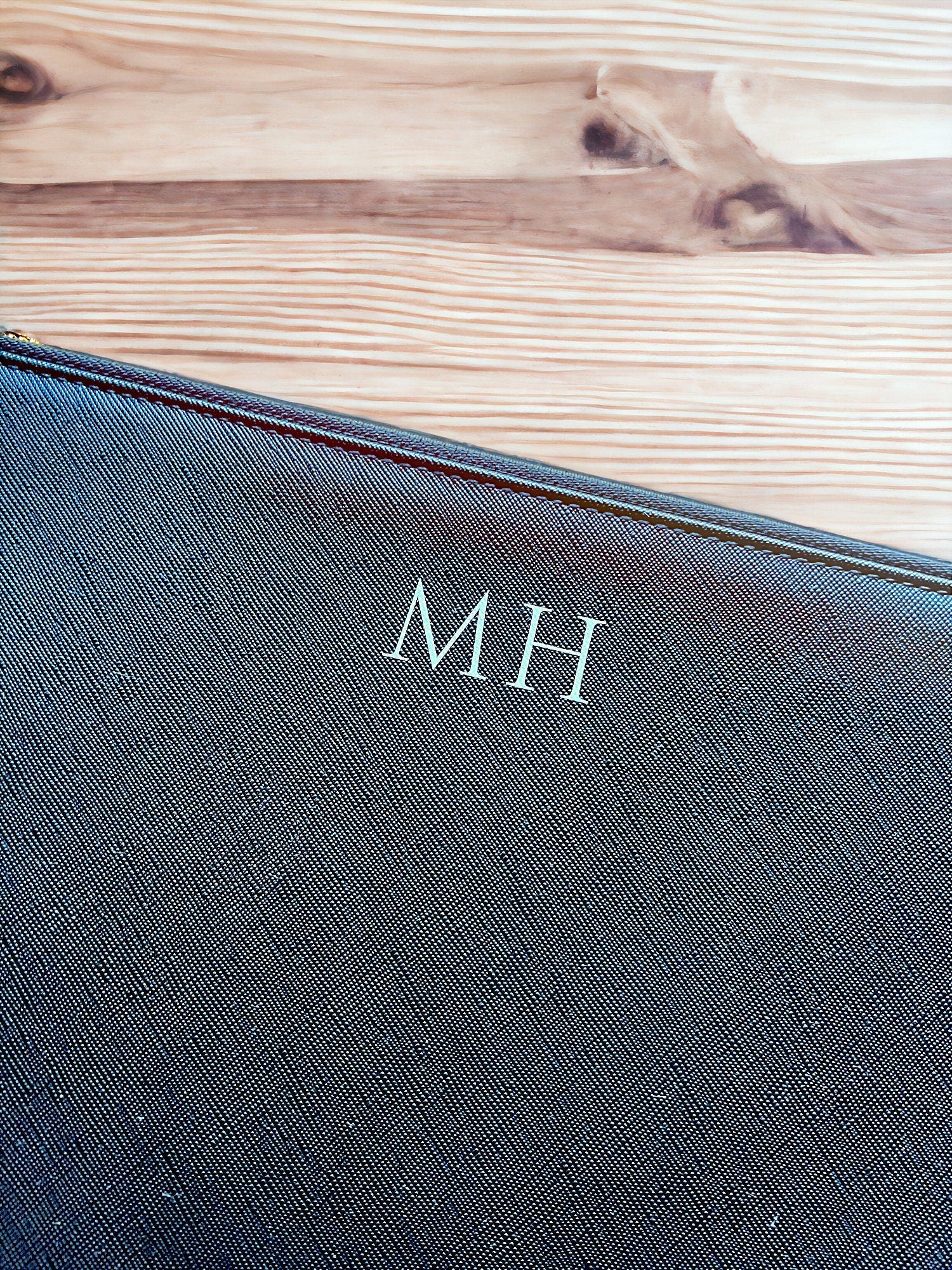 Personalised Monogram Faux Leather Document Holder, Paper Portfolio, A4 Document Organizer, Paper Document Case, A4 Paper Folder, Organiser - Jessica Hollie GiftsStationary