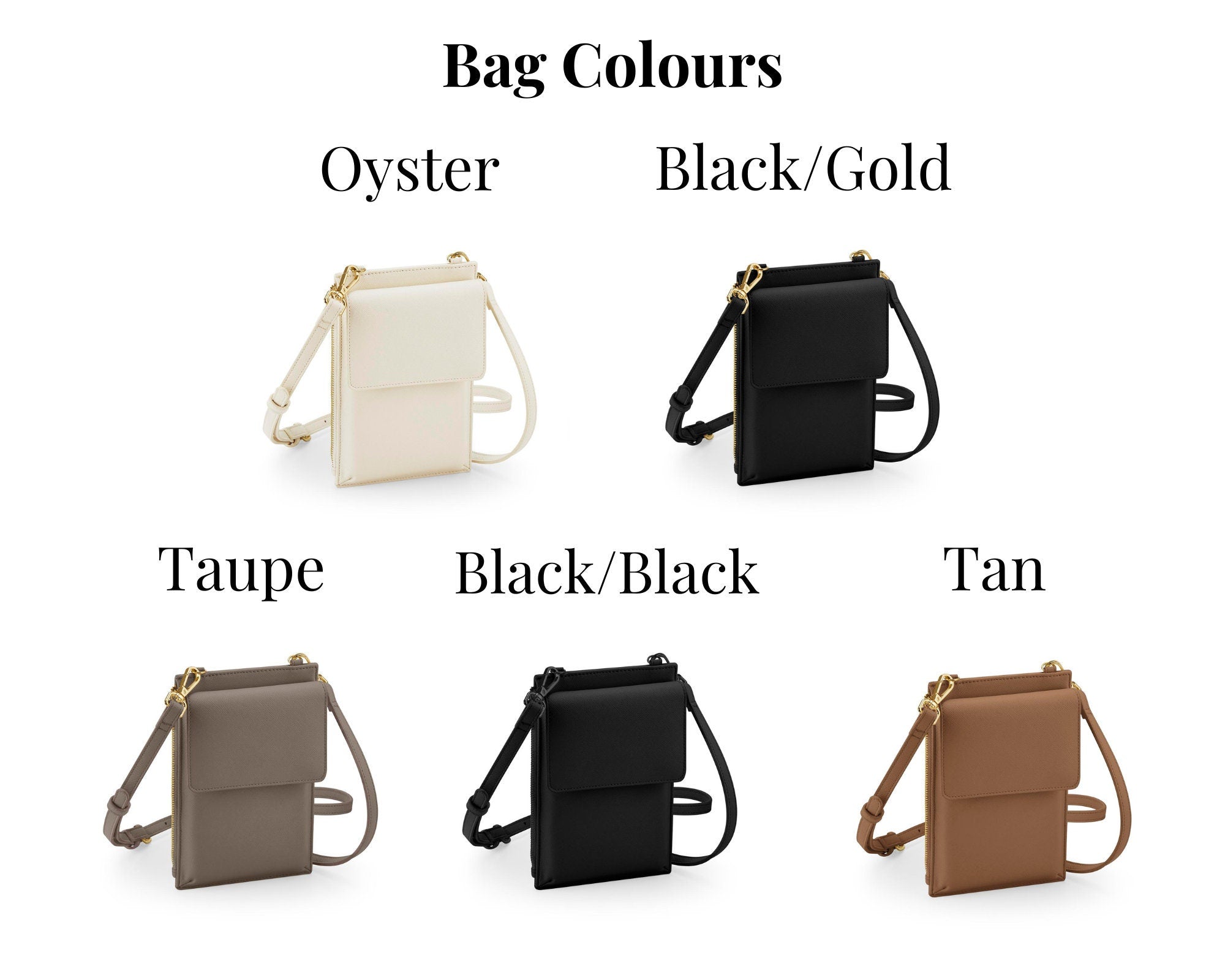 Personalised Monogram Phone Bag, Faux Leather Crossbody Phone Bag, Small Bag for phone, Mobile Phone Bag, Phone bag crossbody with purse - Jessica Hollie Gifts