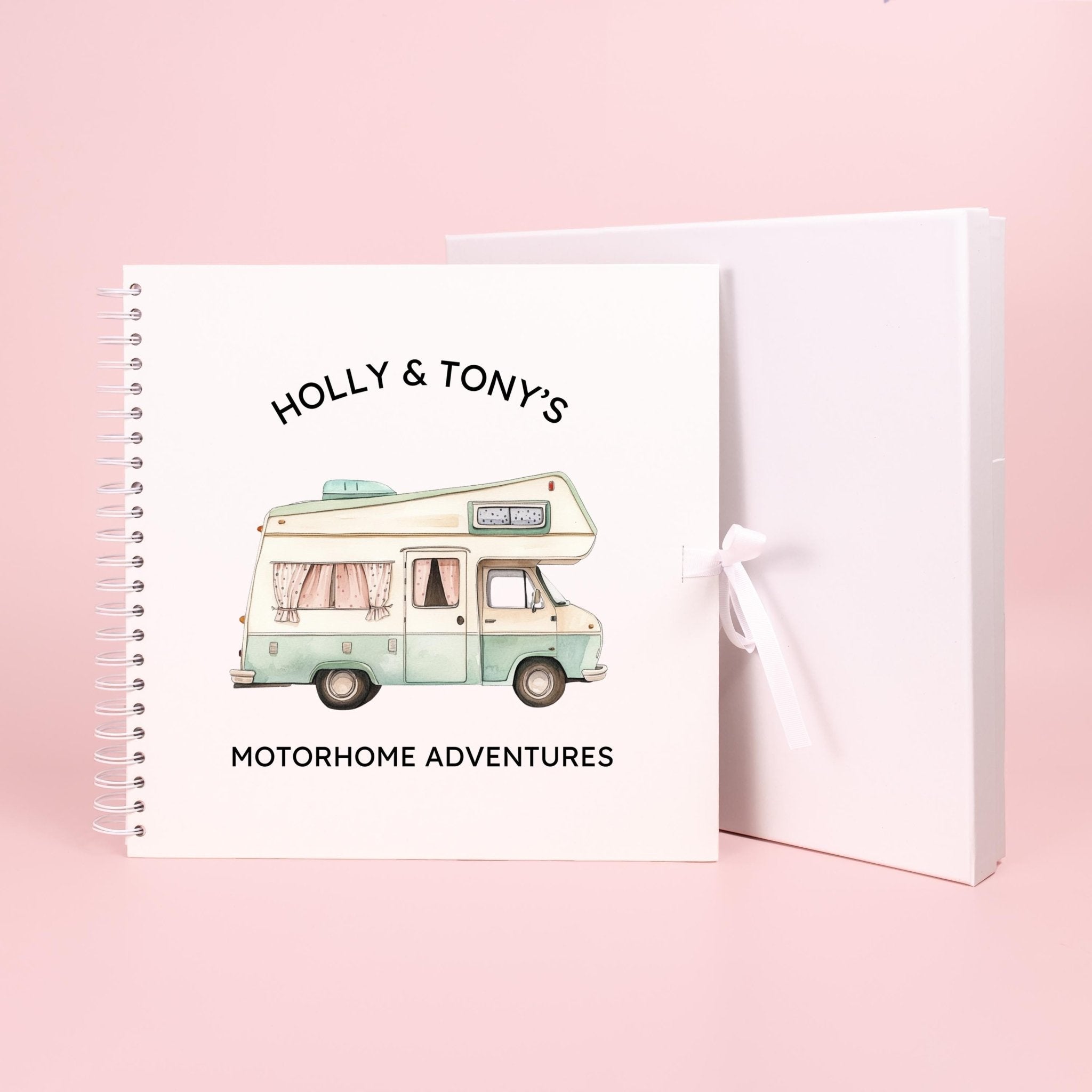 Personalised Motorhome Travel Journal Scrapbook, Adventure Journal, Travel Gift, Campervan Gifts, Campervan Scrapbook, Travel Journal Book - Jessica Hollie Gifts