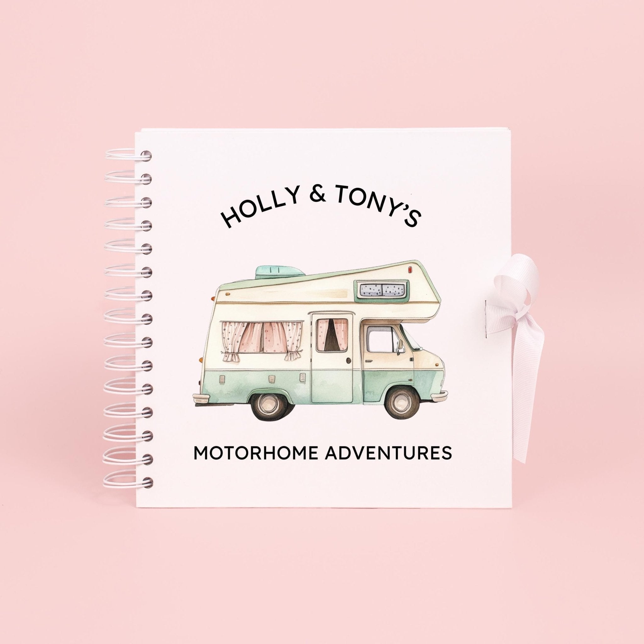 Personalised Motorhome Travel Journal Scrapbook, Adventure Journal, Travel Gift, Campervan Gifts, Campervan Scrapbook, Travel Journal Book - Jessica Hollie Gifts