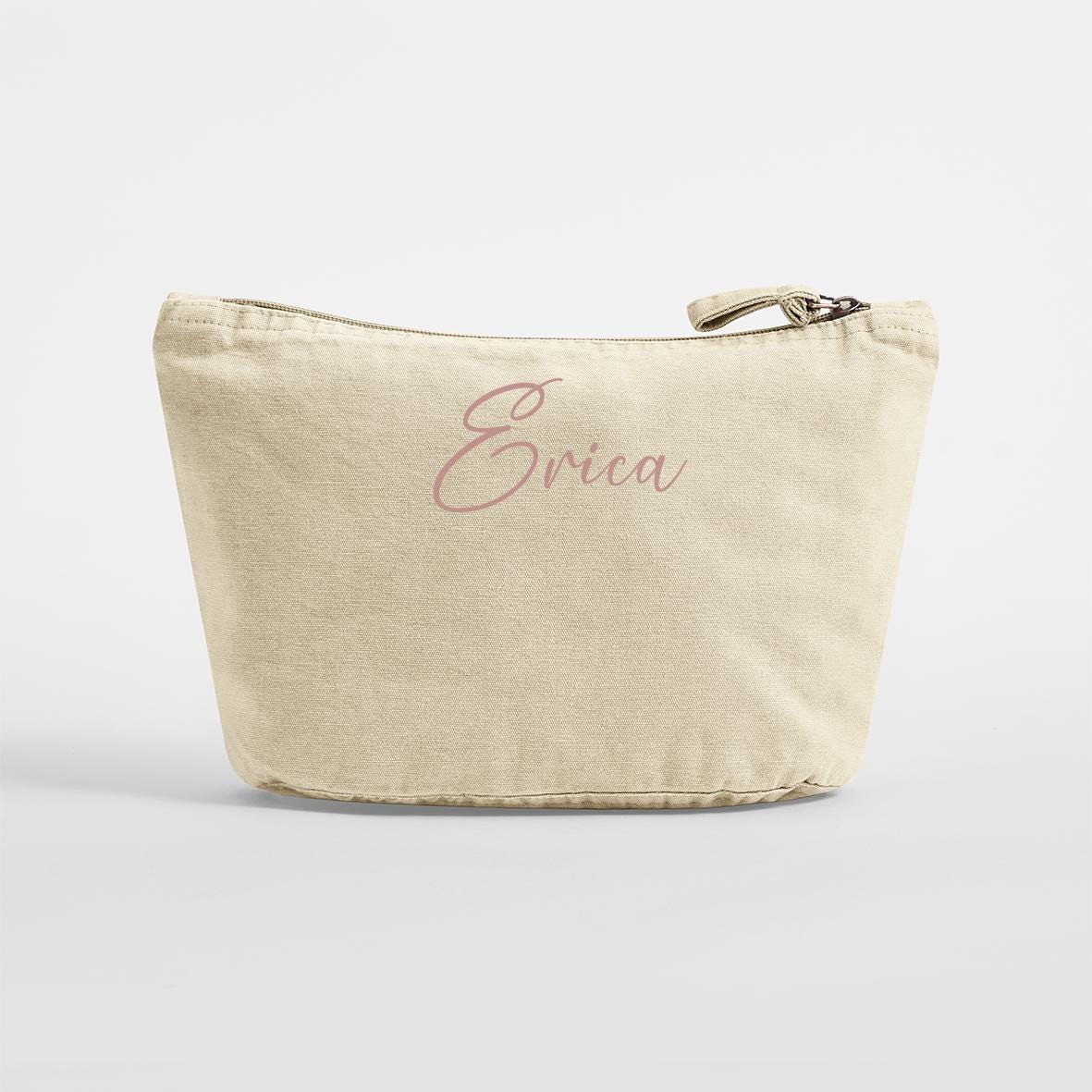 Personalised Name Cotton Makeup Bag – 100% Cotton Travel and Beauty Pouch - Jessica Hollie Gifts