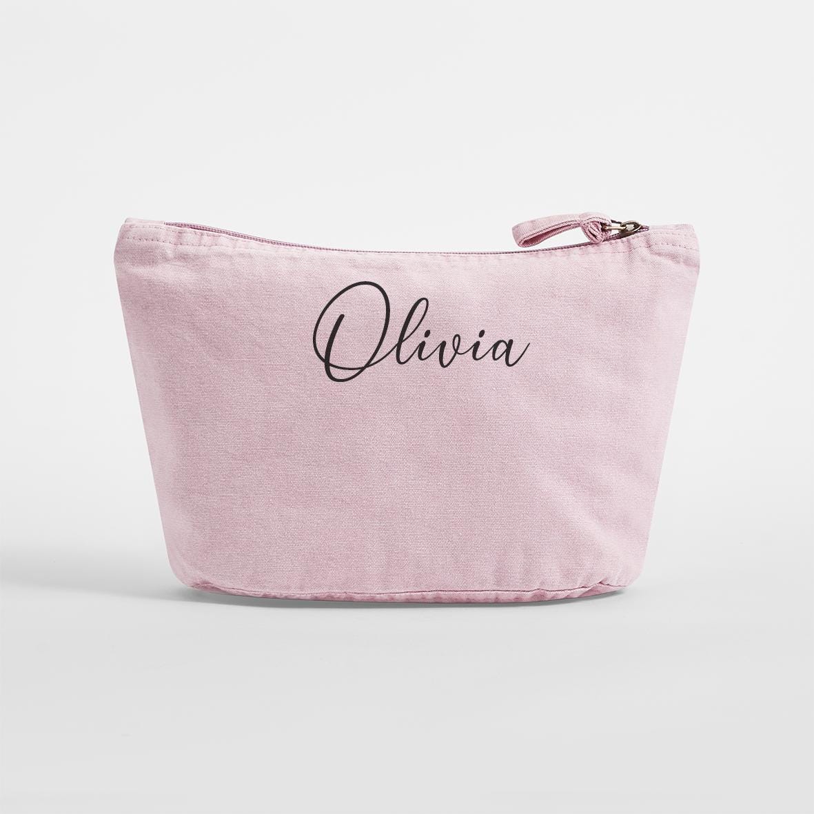 Personalised Name Cotton Makeup Bag – 100% Cotton Travel and Beauty Pouch - Jessica Hollie Gifts