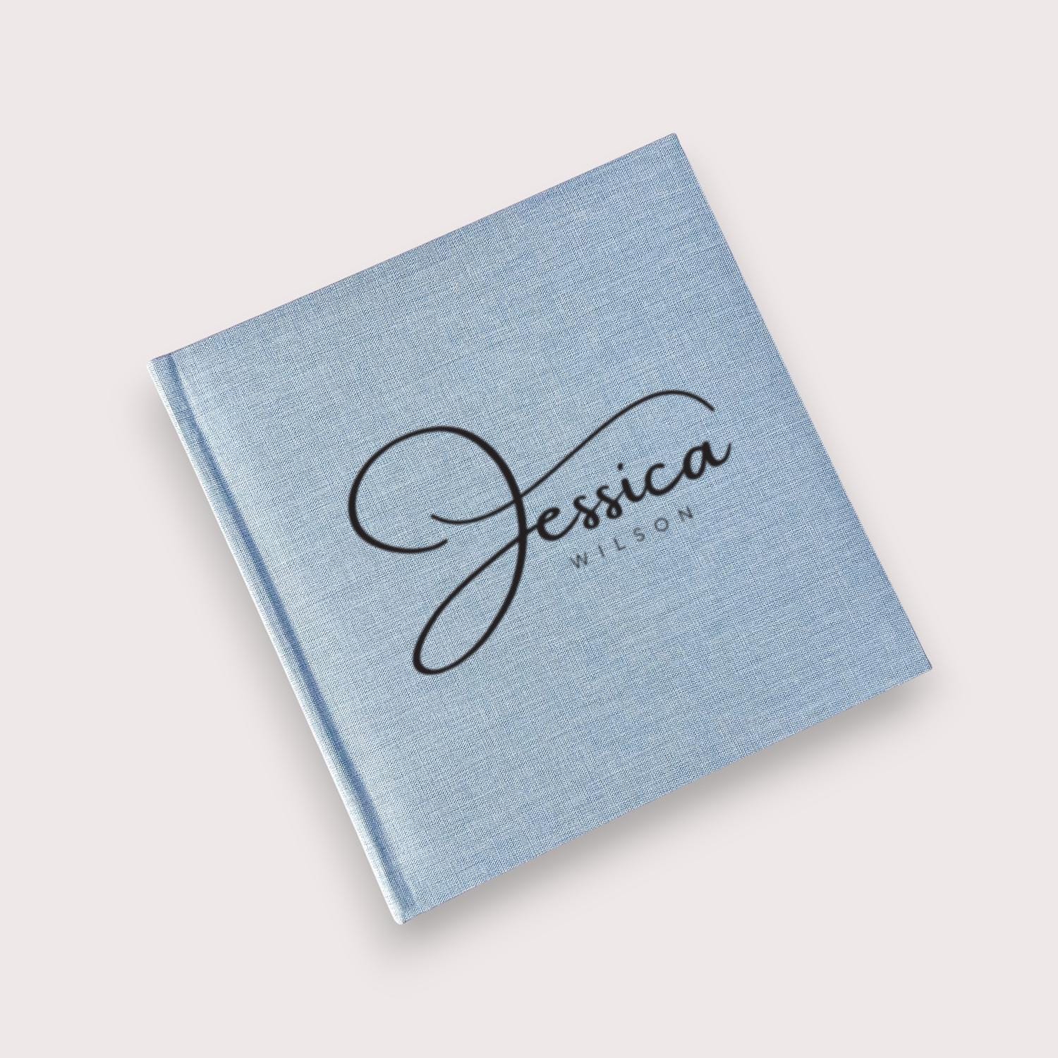 Personalised photo album with sleeves, Perfect for Photos and Heartfelt Messages, Photobooth, Linen Photo album, Wedding Album, Memory book - Jessica Hollie Gifts