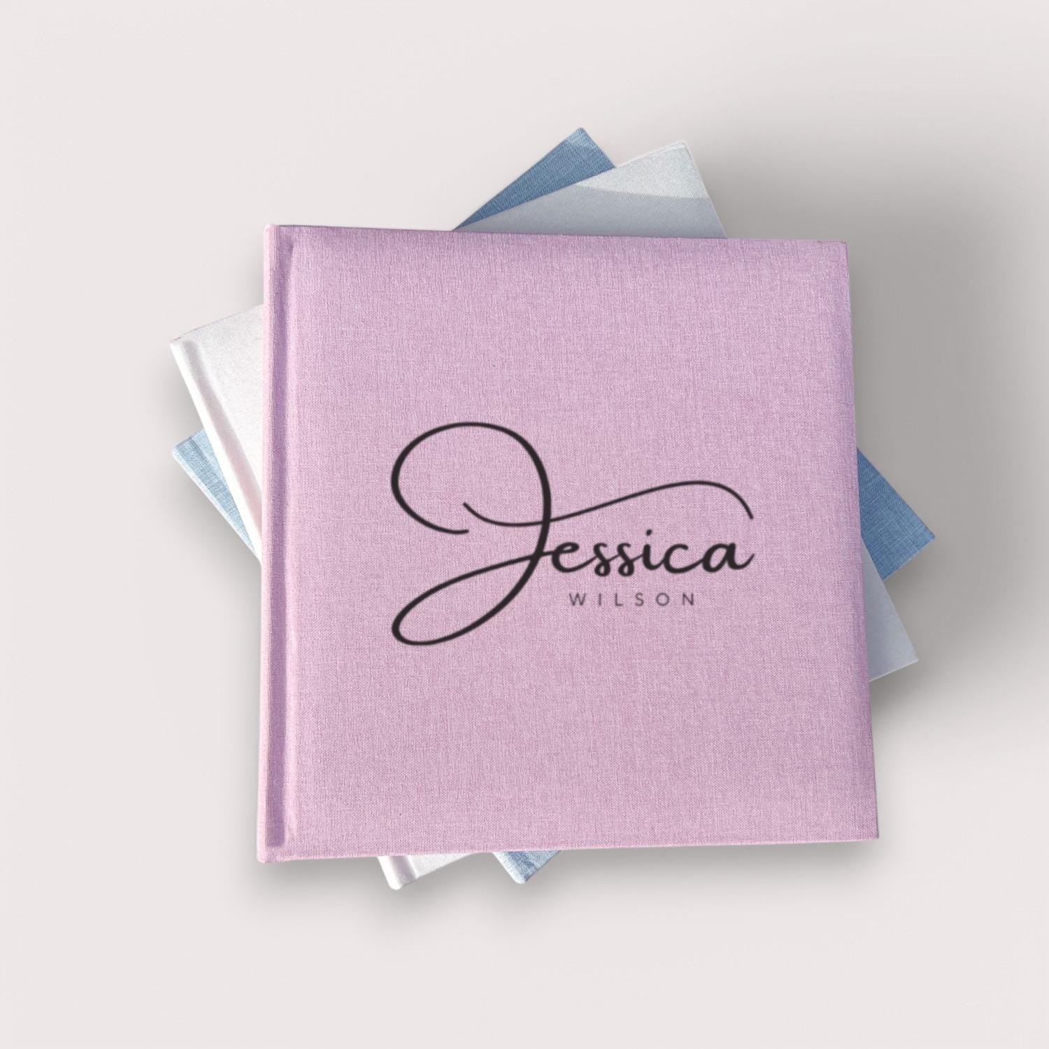 Personalised photo album with sleeves, Perfect for Photos and Heartfelt Messages, Photobooth, Linen Photo album, Wedding Album, Memory book - Jessica Hollie Gifts