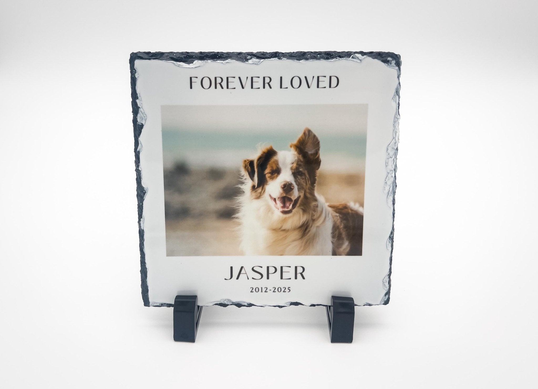 Personalised Photo Rock Slate, Pet Loss Gift, Dog Memorial Gift, Pet Sympathy Gift, Cat Bereavement Photo Gift, Loss of Pet, Photo Plaque - Jessica Hollie Gifts