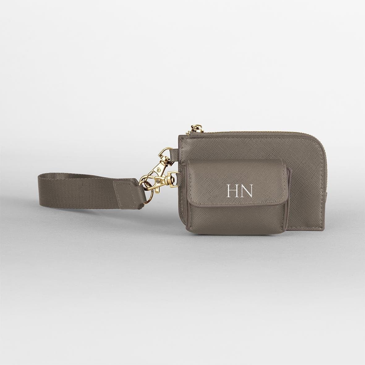 Personalised Purse and Case for AirPods – Custom Name AirPods Holder with Keychain - Jessica Hollie Gifts