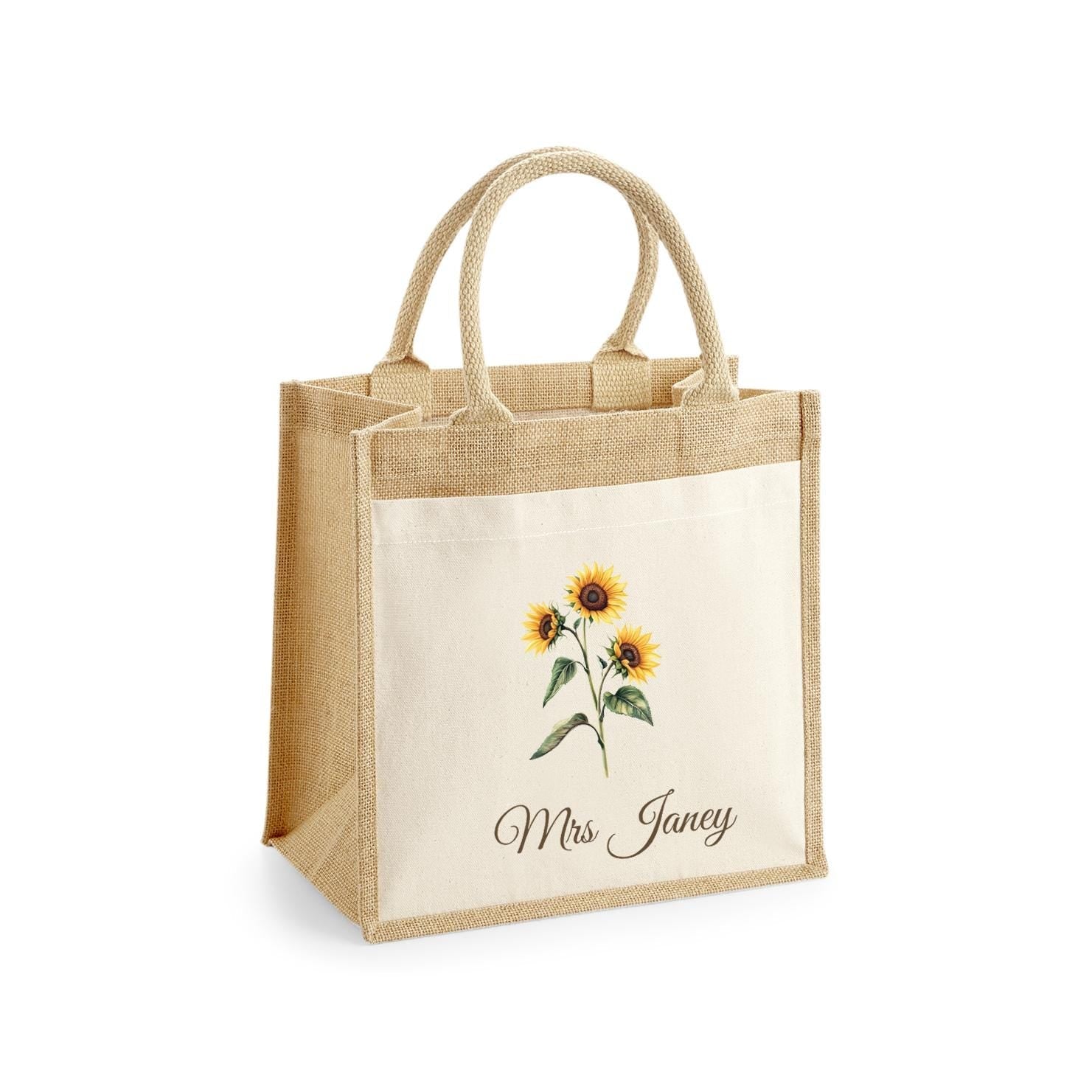 Personalised Teacher Bag, Custom Teacher Jute Bag, Teacher Tote Bag, Teacher Gift, TA Gift, Thank You Teacher Present, Jute Lunch Bag - Jessica Hollie Gifts