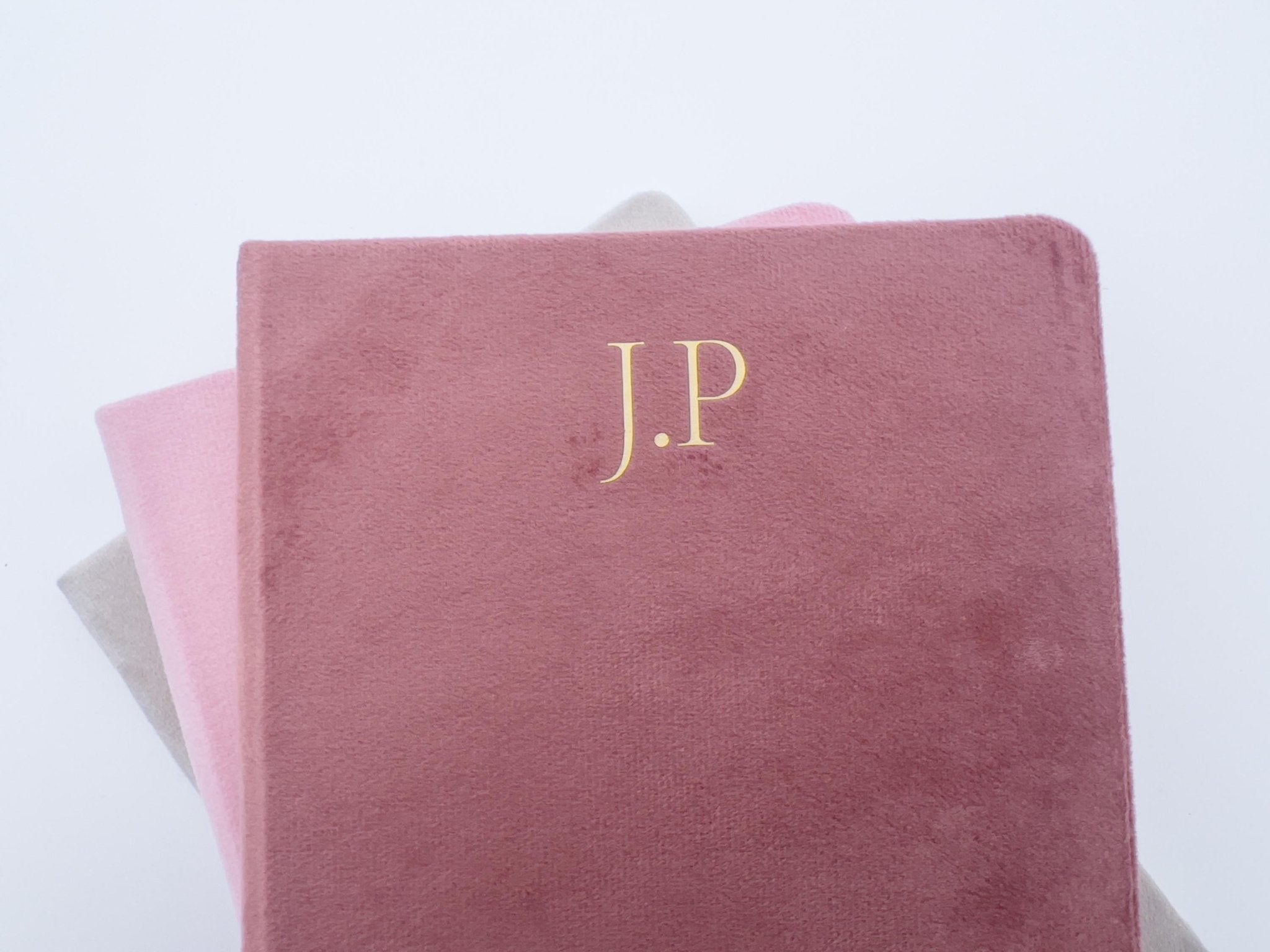 Personalised Velvet Notebook – Custom Initials Journal - Jessica Hollie Gifts
