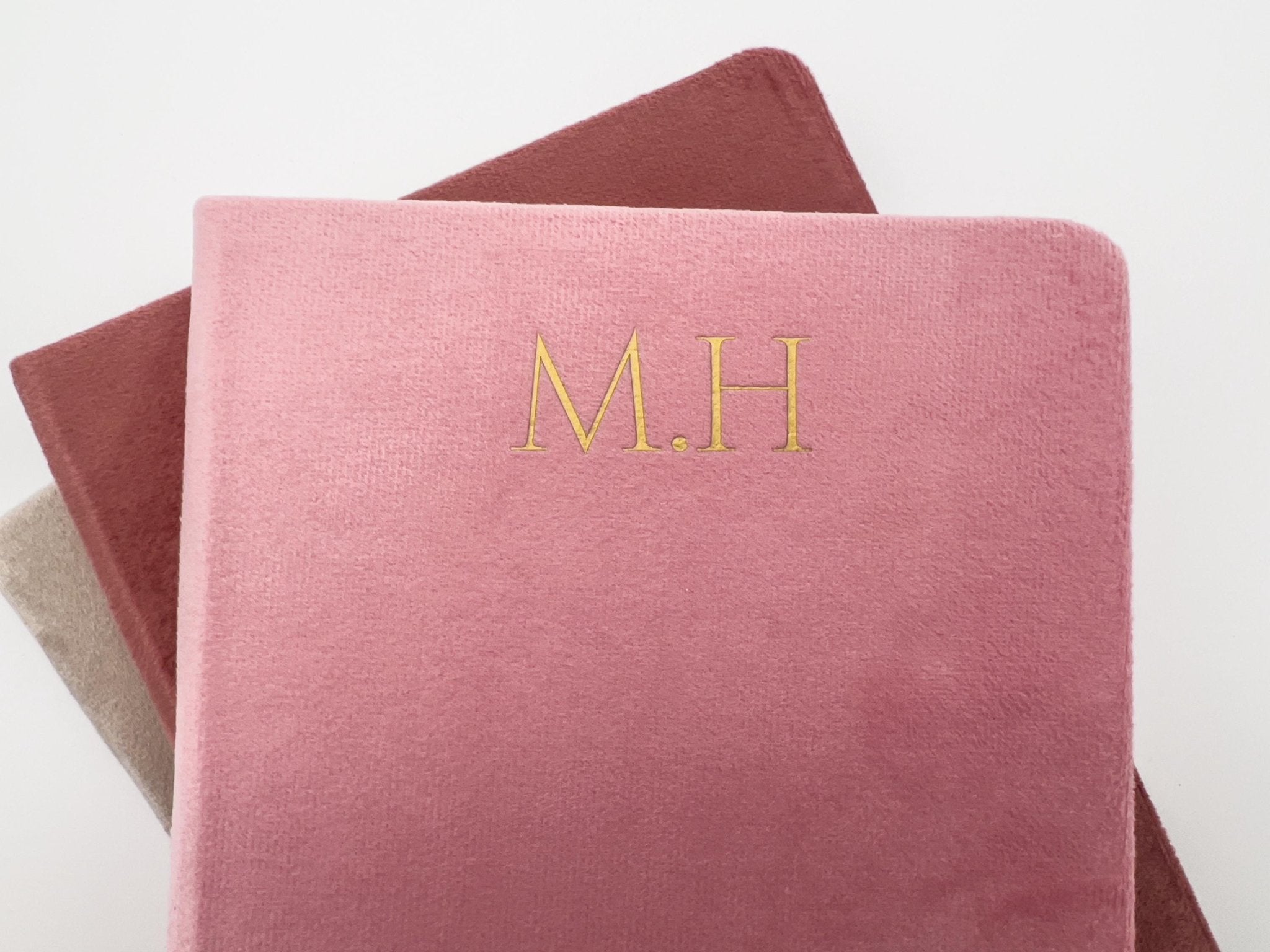 Personalised Velvet Notebook – Custom Initials Journal - Jessica Hollie Gifts