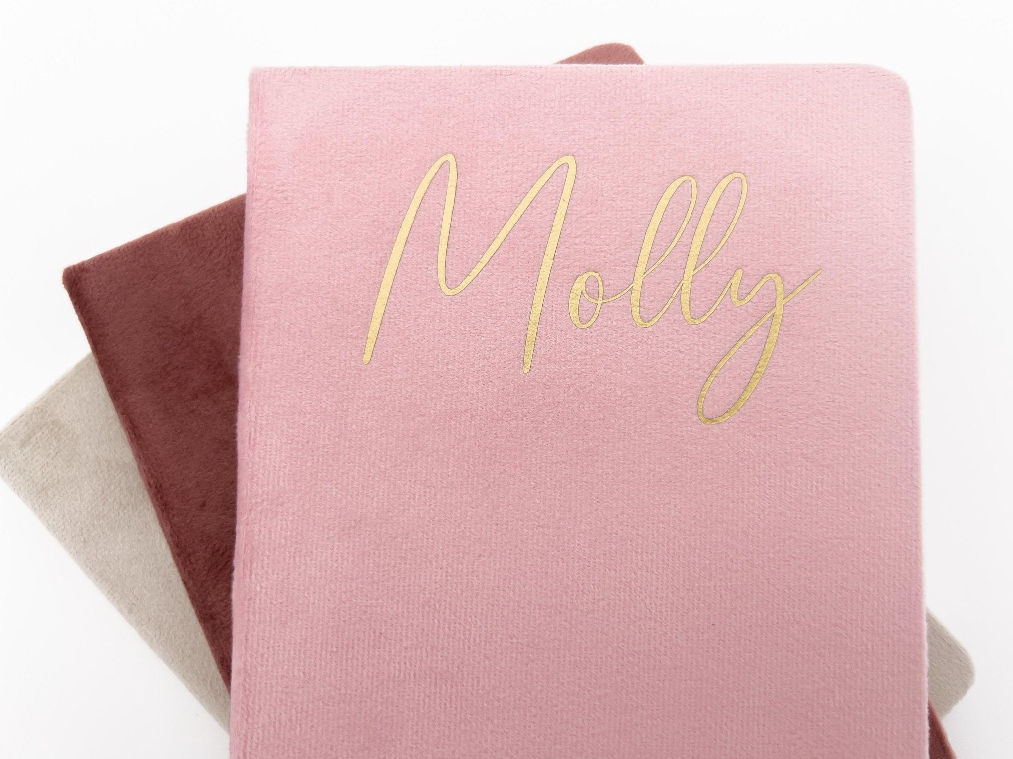 Personalised Velvet Notebook – Custom Name Journal - Jessica Hollie Gifts