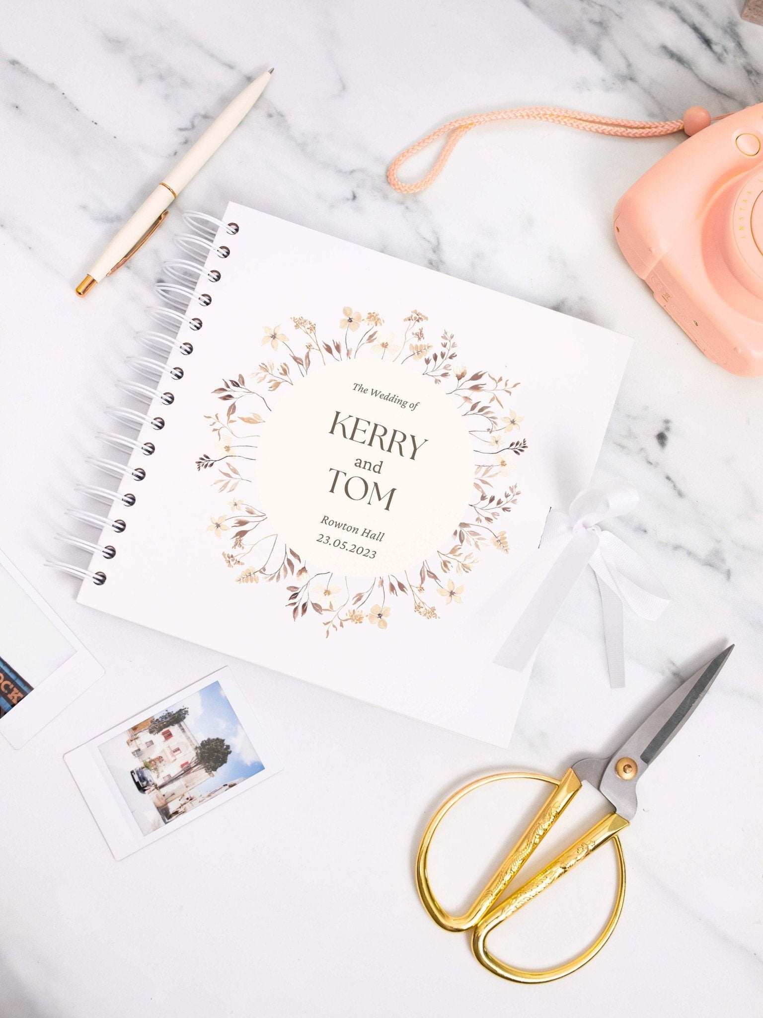 Wedding Scrapbook Personalised, Wedding Guest Book, Personalized Guestbook, Custom Guest Book, Scrapbook Photo Album, Custom Wedding Decor - Jessica Hollie Gifts