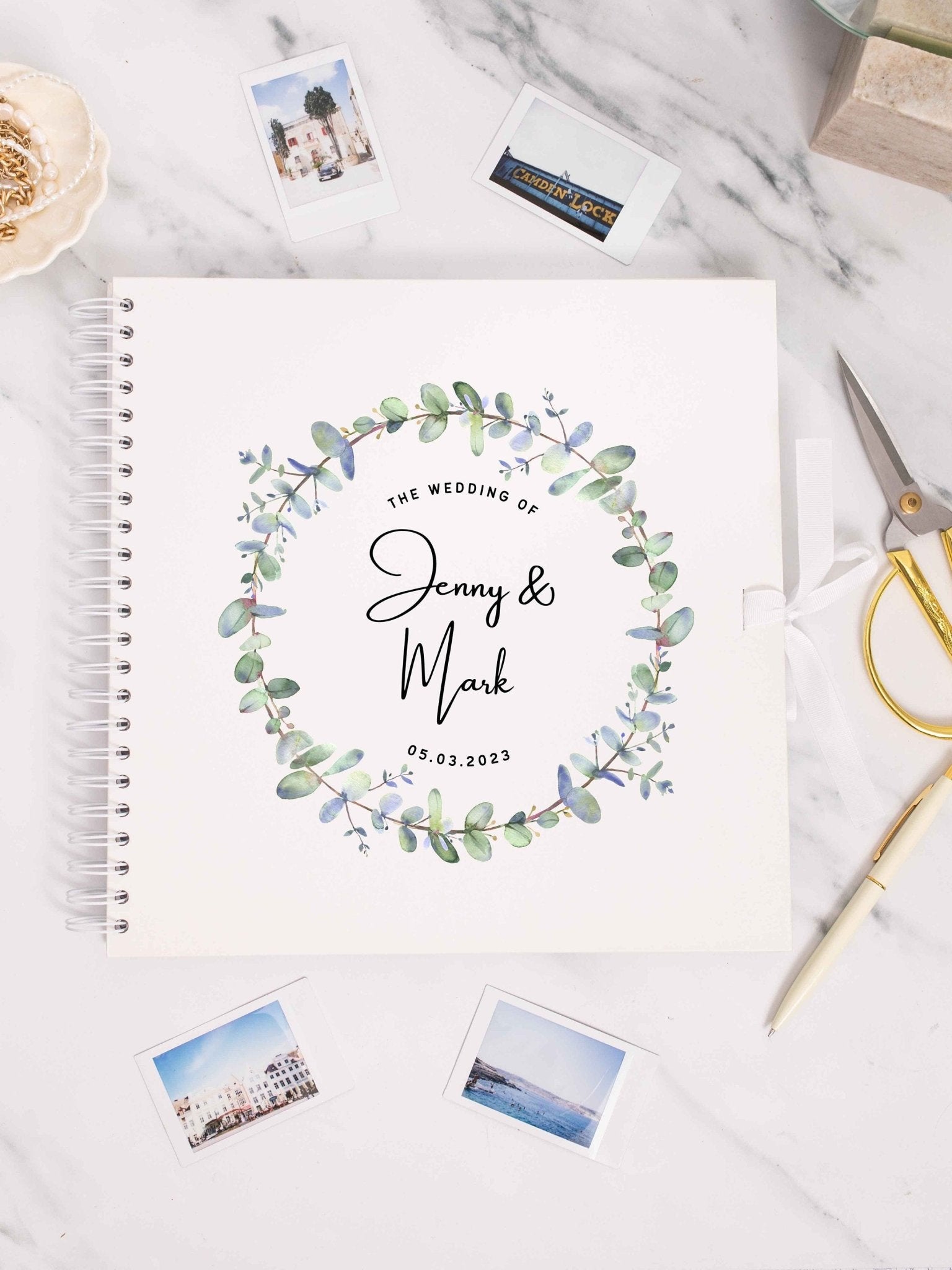 Wedding Scrapbook Personalised, Wedding Guest Book, Personalized Guestbook, Custom Guest Book, Scrapbook Photo Album, Custom Wedding Decor - Jessica Hollie Gifts