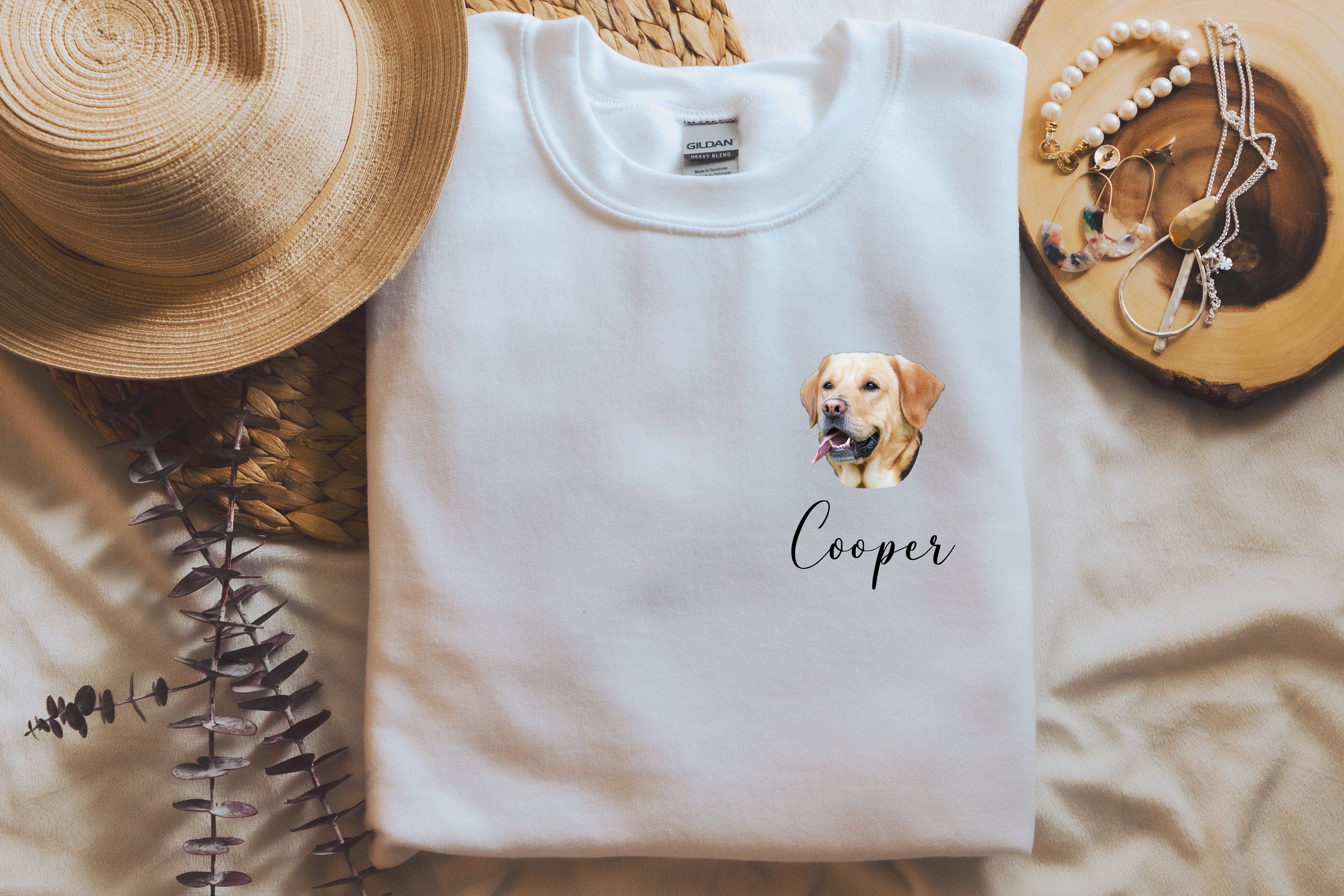 Custom Pet Portrait Sweatshirt, Personalized Dog Mum Gift, Custom Pet Photo Shirt, Dog Lover Gift, Dog Mama Gift, Mother's Day gift Shirt