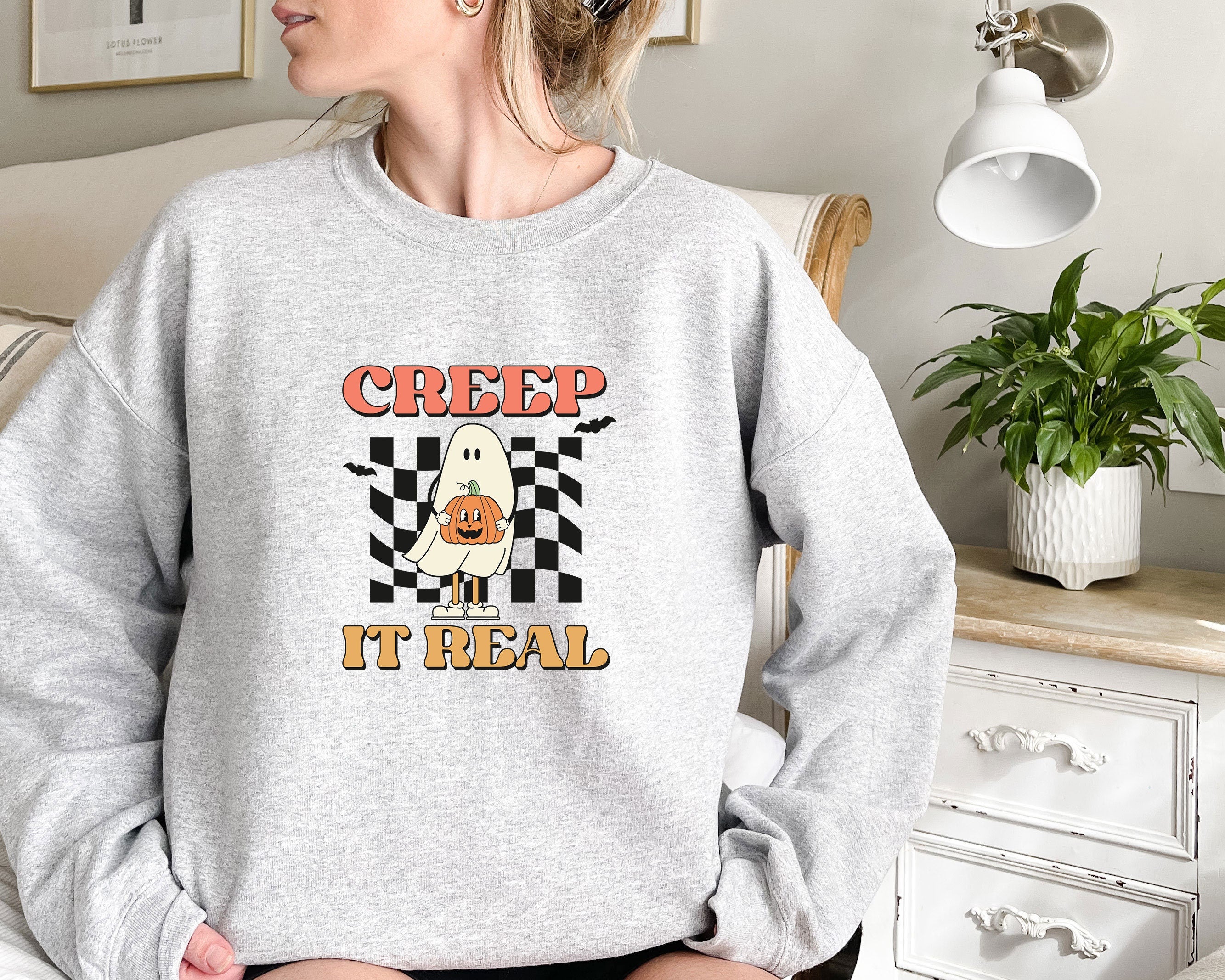 Halloween Sweatshirt, Halloween Crewneck Sweater, Pumpkin Fall Sweater, Spooky Sweatshirt, Funny Halloween Gift, Halloween Party Top