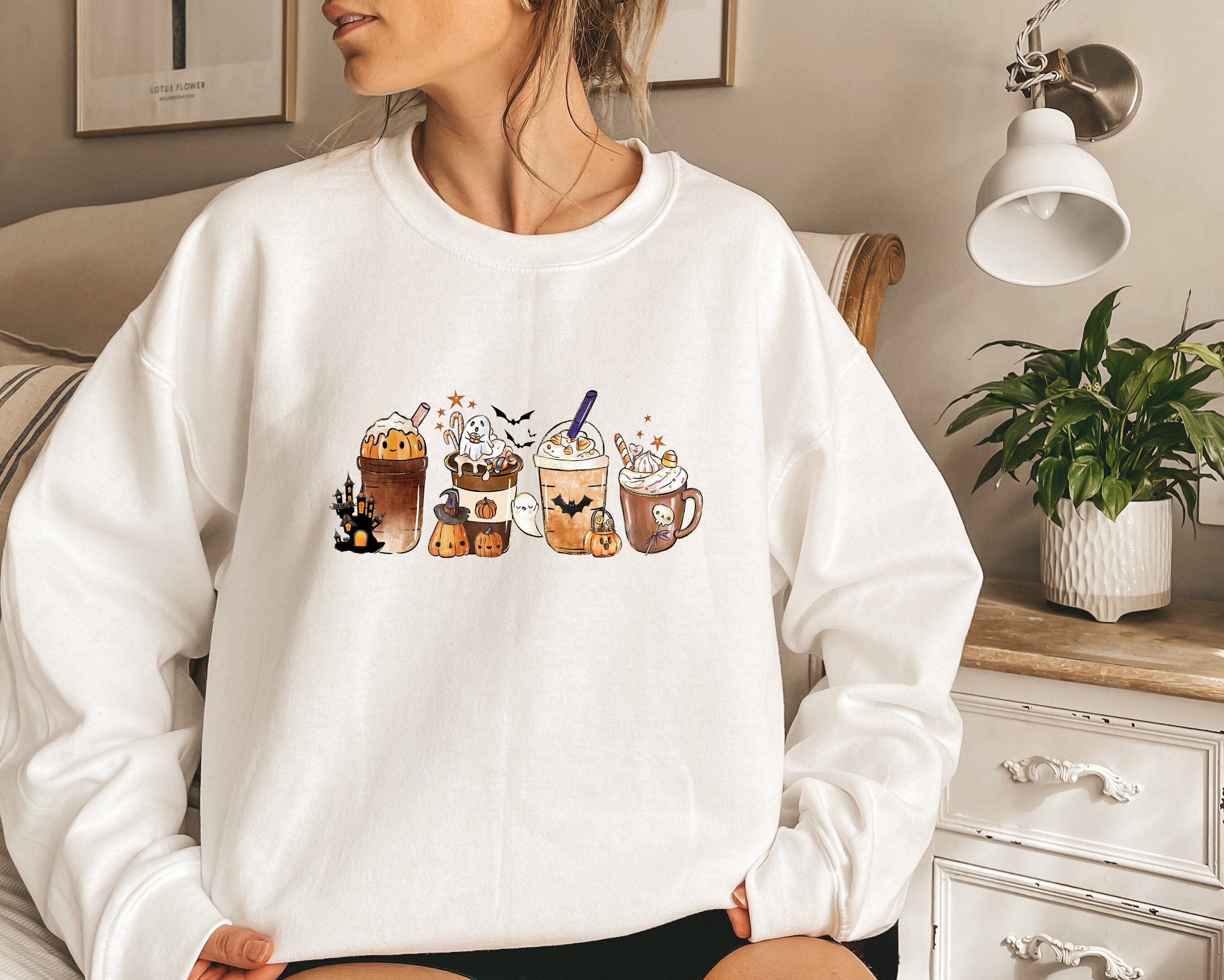 Fall Coffee Shirt, Cute Fall Sweatshirt, Coffee Lover tee Shirt, Halloween Pumpkin Latte Drink Cup, Pumpkin Spice Shirt, Thanksgiving Shirt