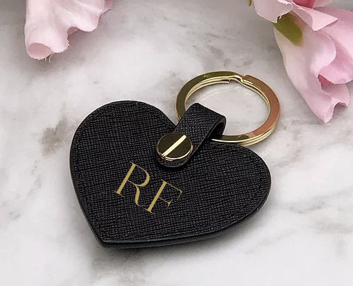 Personalised Saffiano Leather Keyring