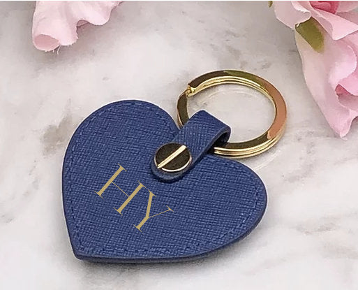 Personalised Saffiano Leather Keyring