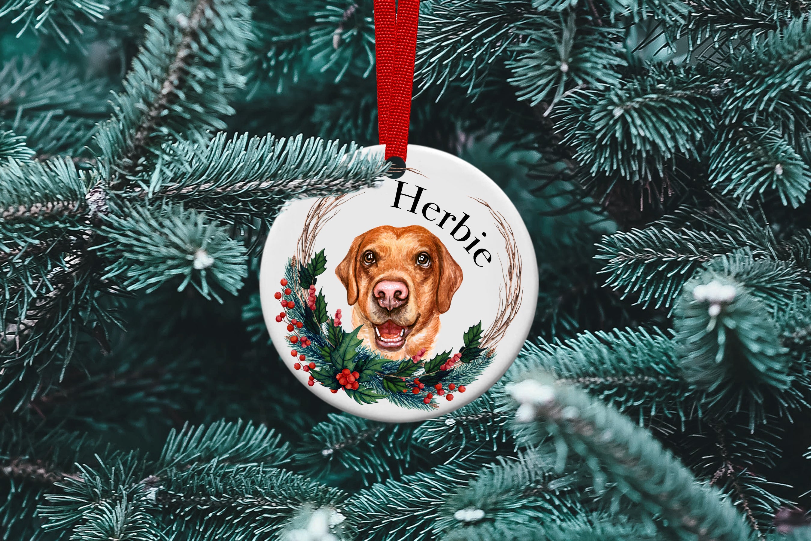 Personalised Labrador dog bauble